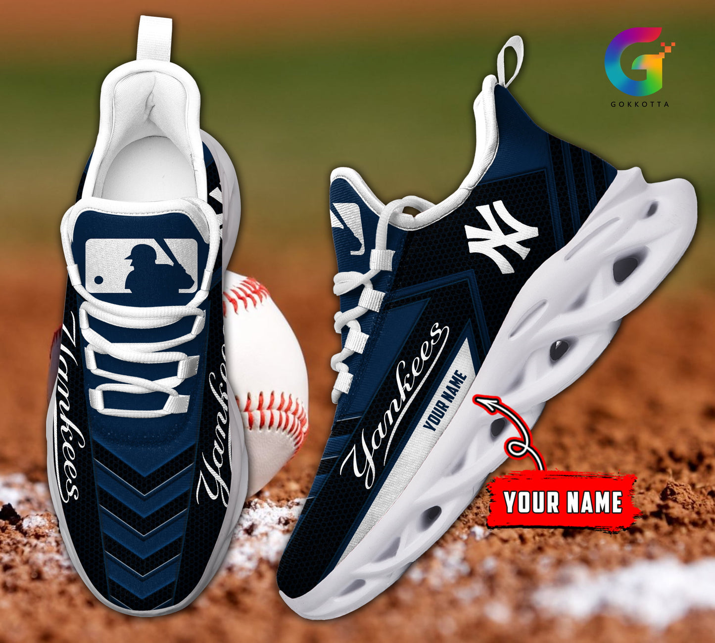 Ideafootwear New York Yankees MLB Max Soul Shoes Sneakers For Men And Women