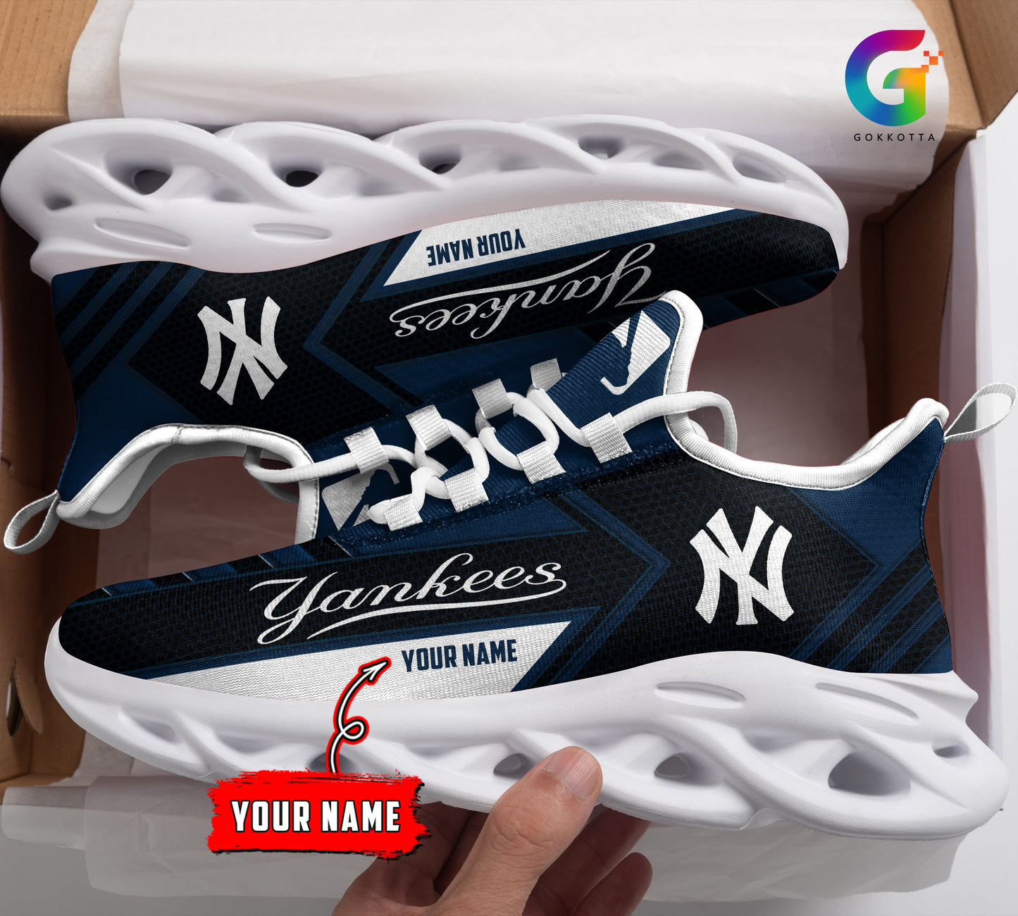 Ideafootwear New York Yankees MLB Max Soul Shoes Sneakers For Men And Women