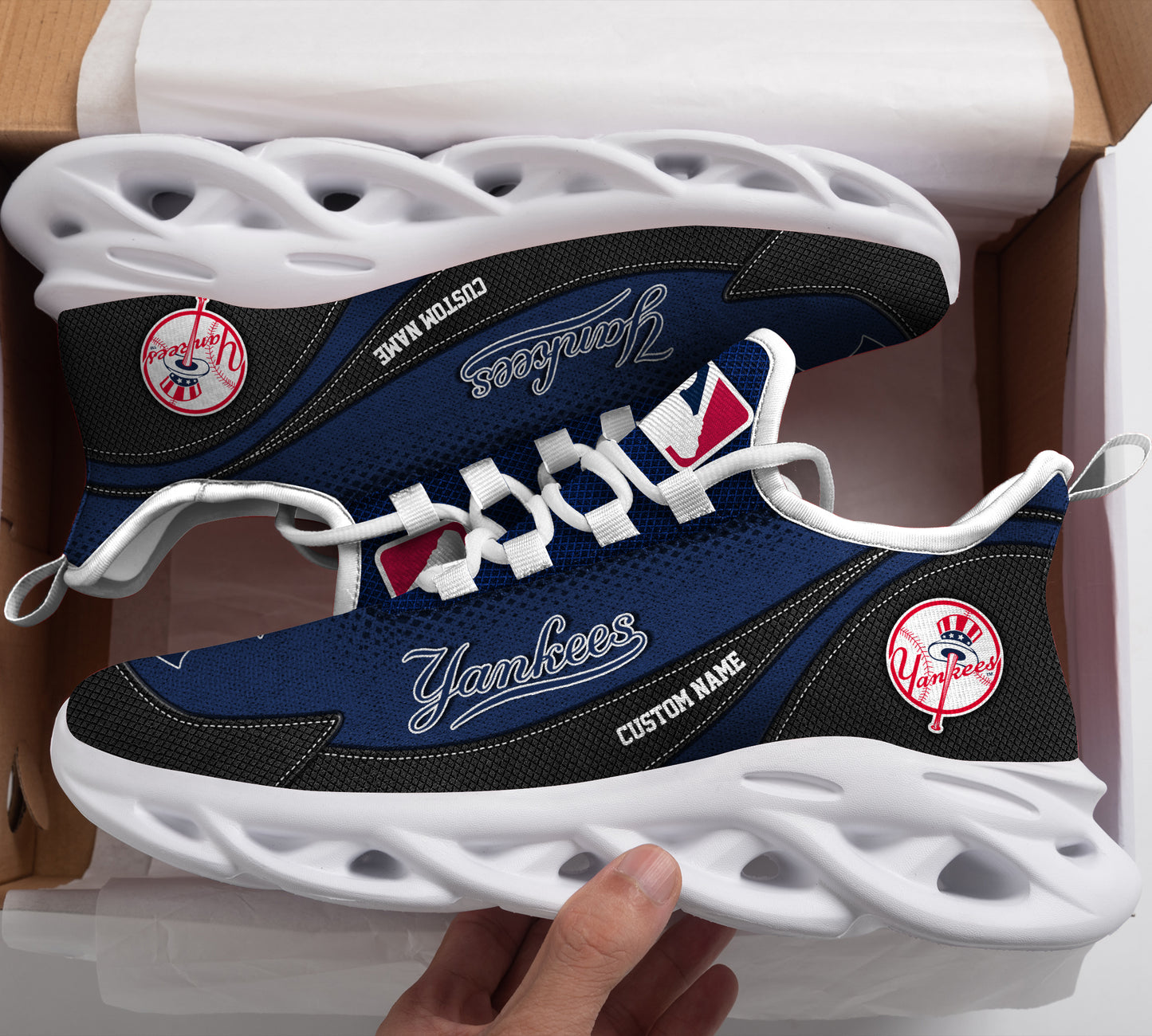 Ideafootwear New York Yankees MLB Max Soul Shoes Sneakers For Men And Women