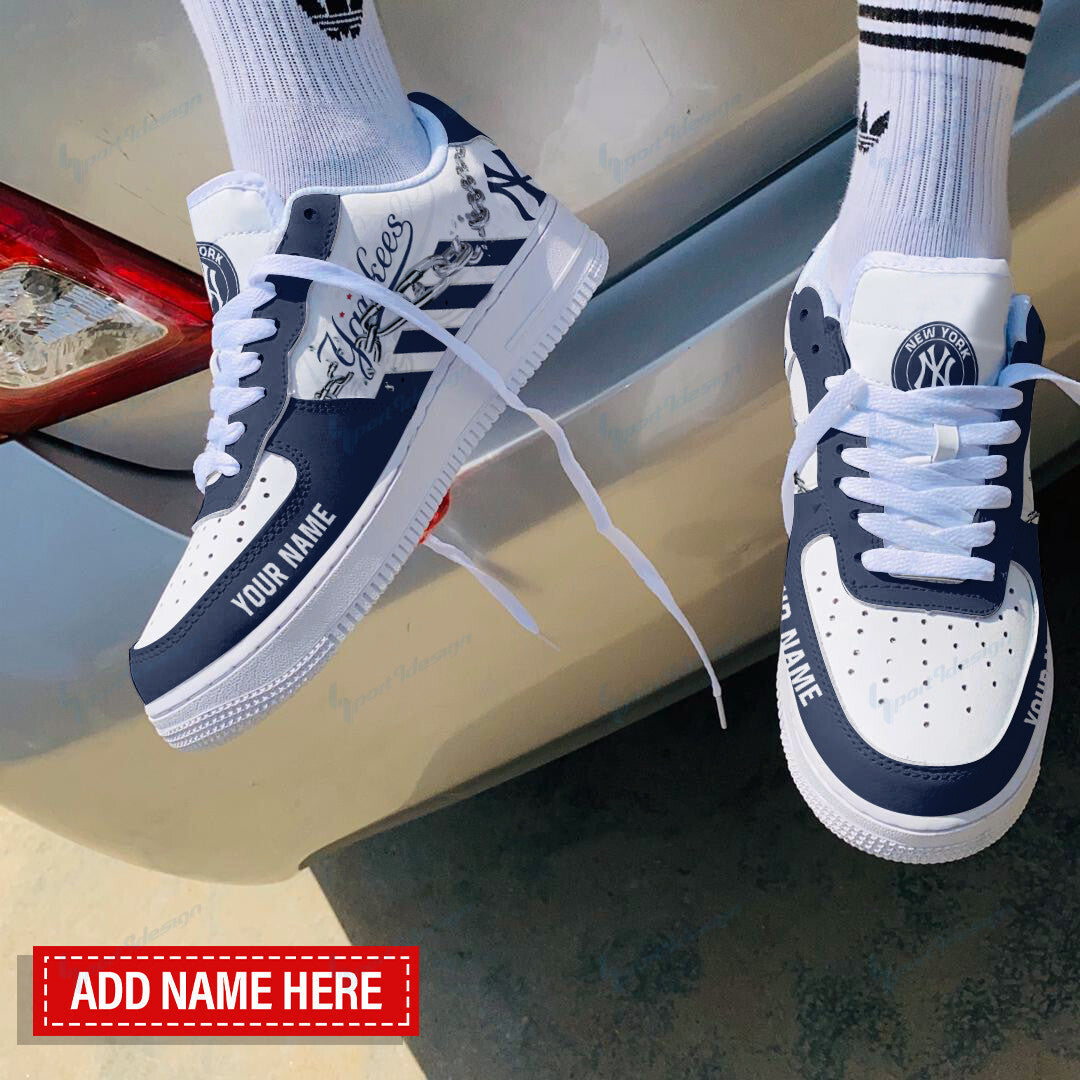 Ideafootwear New York Yankees NFL Air Low-Top Sneakers Shoes For Men And Women