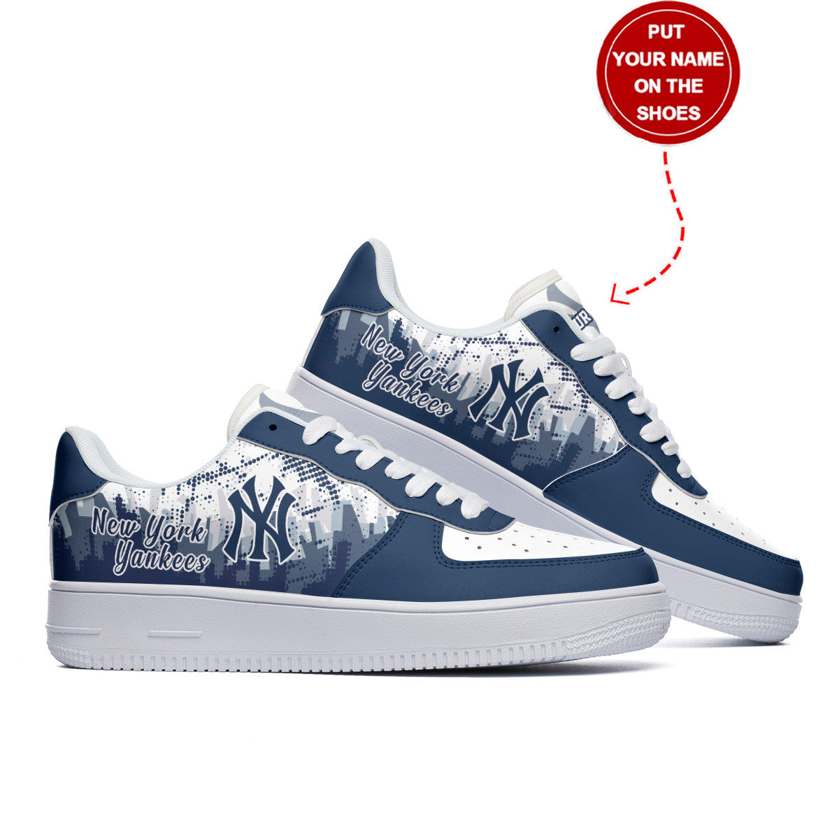 Ideafootwear New York Yankees NFL Air Low-Top Sneakers Shoes For Men And Women