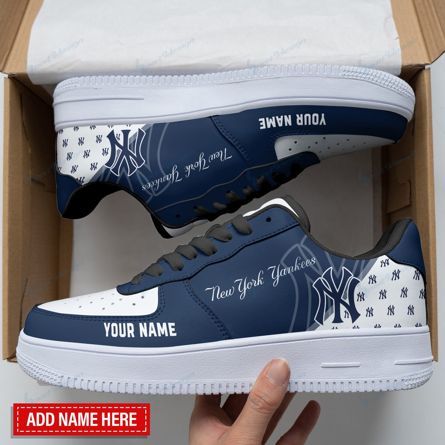 Ideafootwear New York Yankees NFL Air Low-Top Sneakers Shoes For Men And Women