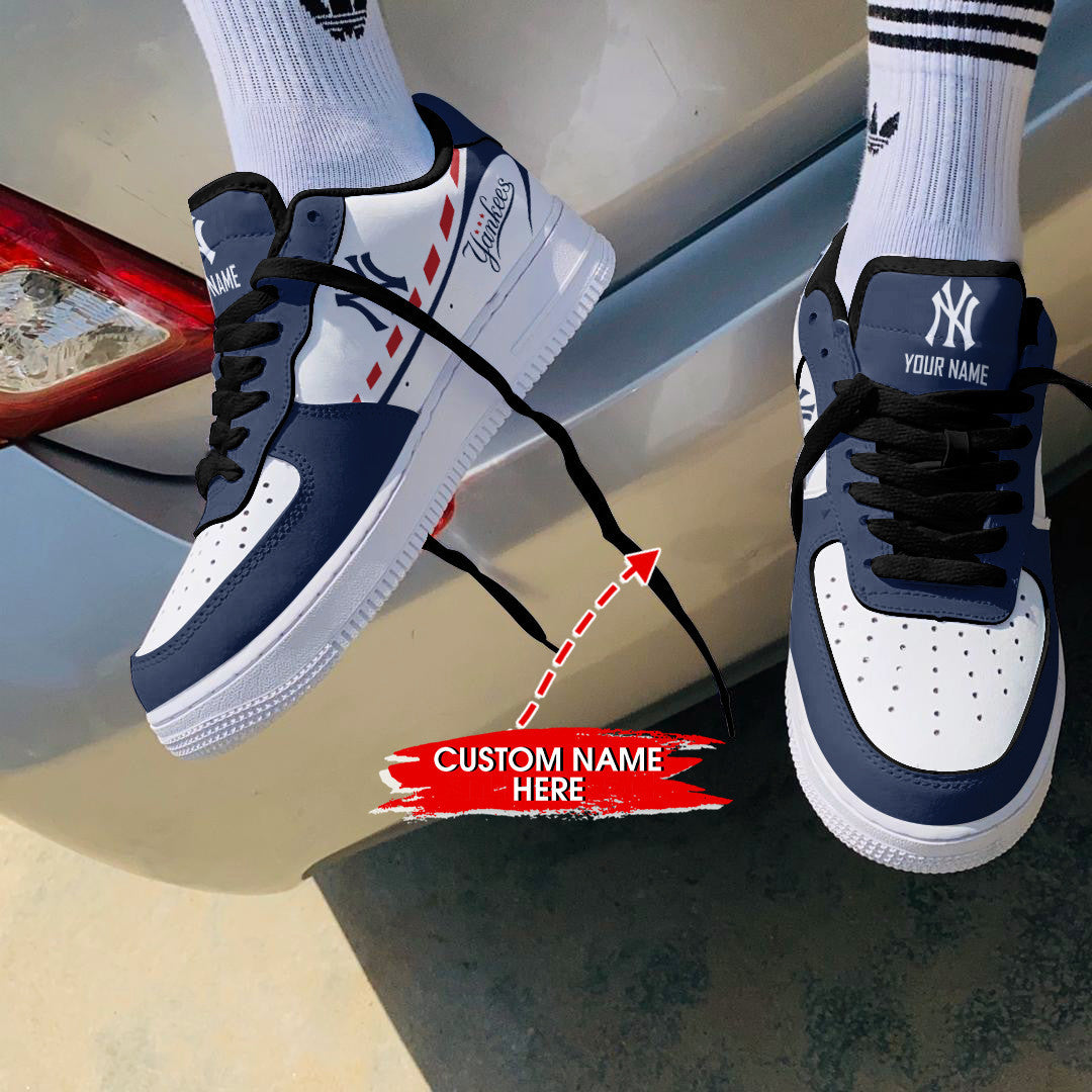 Ideafootwear New York Yankees NFL Air Low-Top Sneakers Shoes For Men And Women