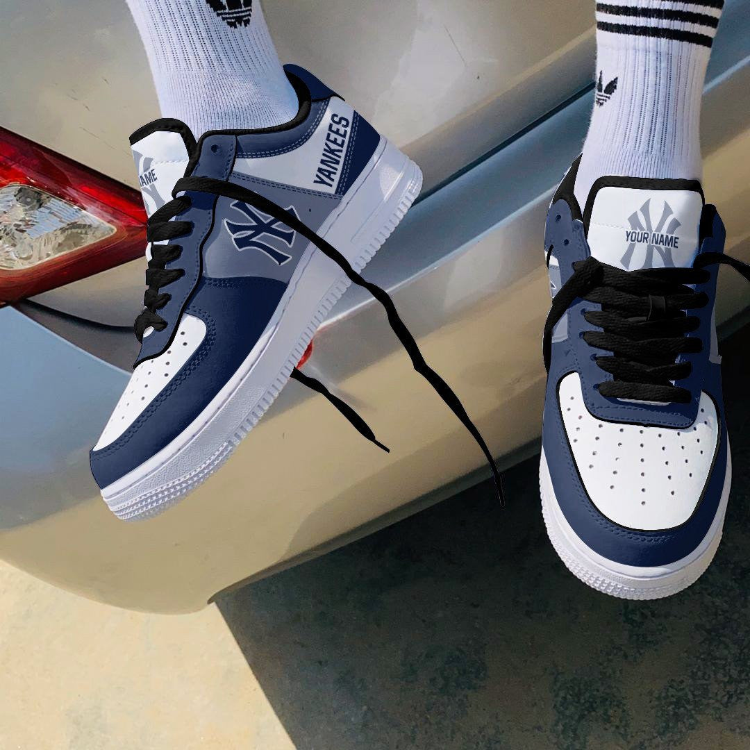 Ideafootwear New York Yankees NFL Air Low-Top Sneakers Shoes For Men And Women
