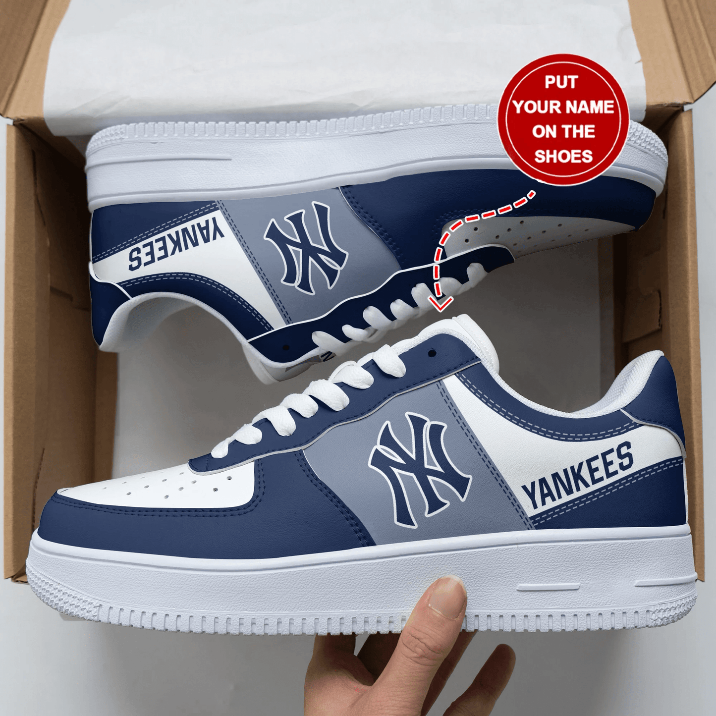 Ideafootwear New York Yankees NFL Air Low-Top Sneakers Shoes For Men And Women