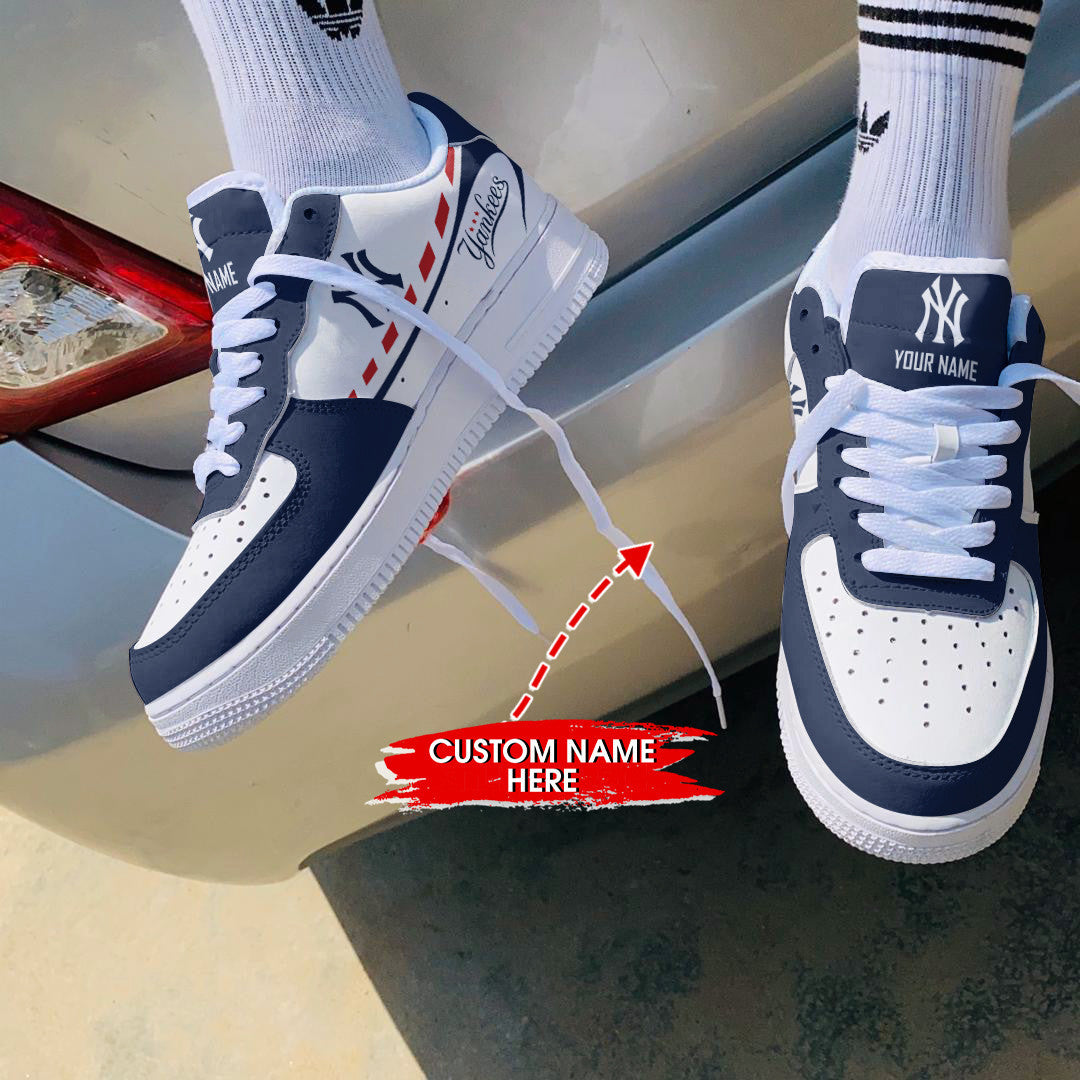 Ideafootwear New York Yankees NFL Air Low-Top Sneakers Shoes For Men And Women