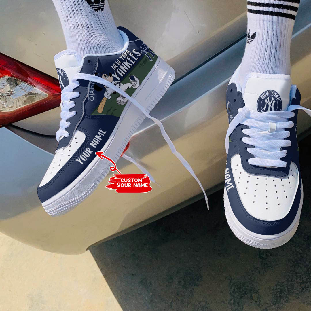 Ideafootwear New York Yankees NFL Air Low-Top Sneakers Shoes For Men And Women