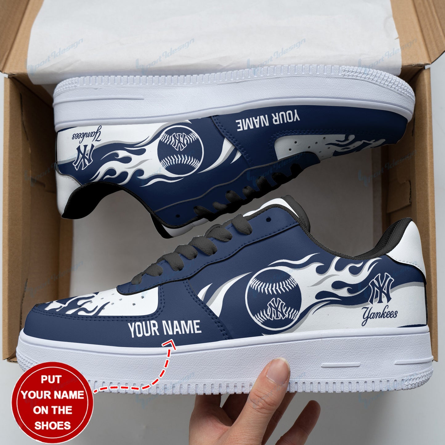 Ideafootwear New York Yankees NFL Air Low-Top Sneakers Shoes For Men And Women