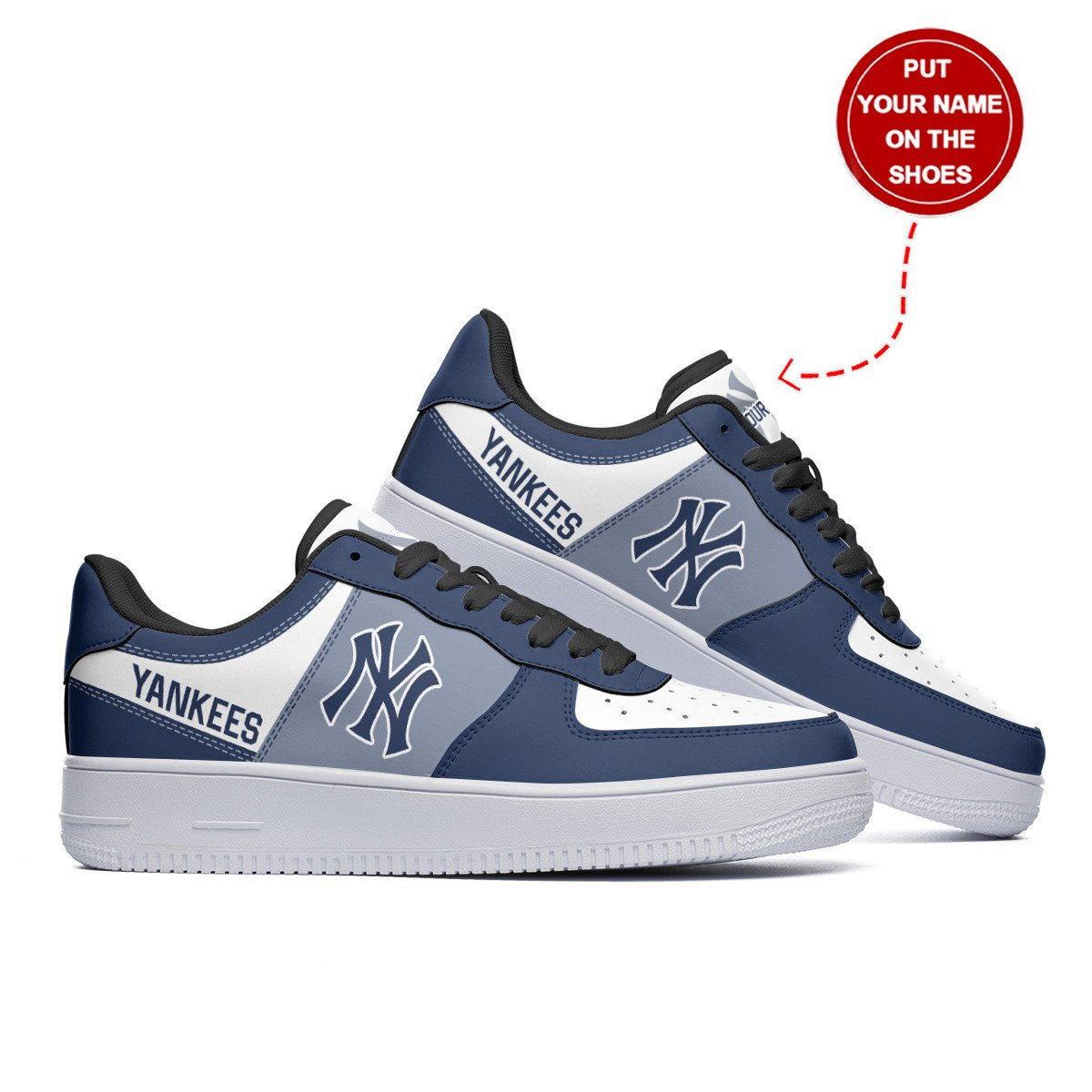 Ideafootwear New York Yankees NFL Air Low-Top Sneakers Shoes For Men And Women