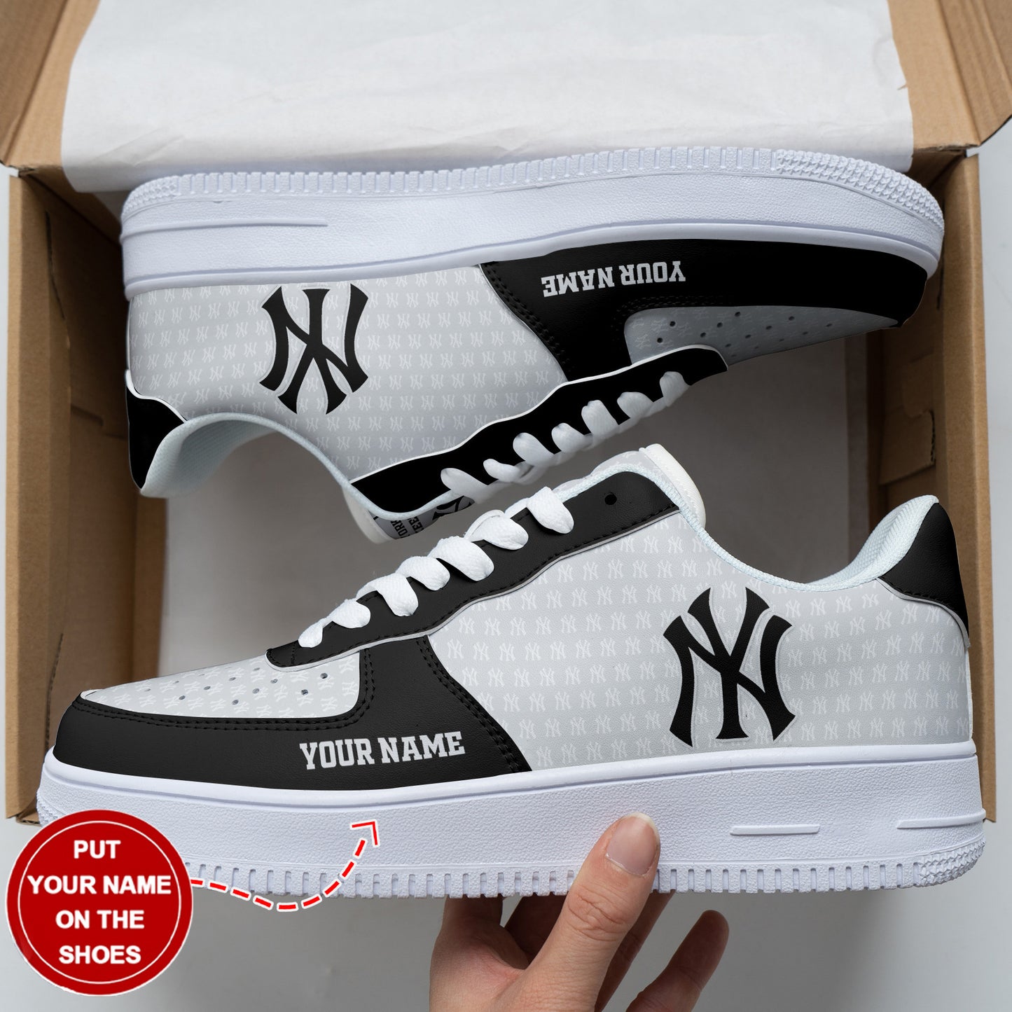 Ideafootwear New York Yankees NFL Air Low-Top Sneakers Shoes For Men And Women