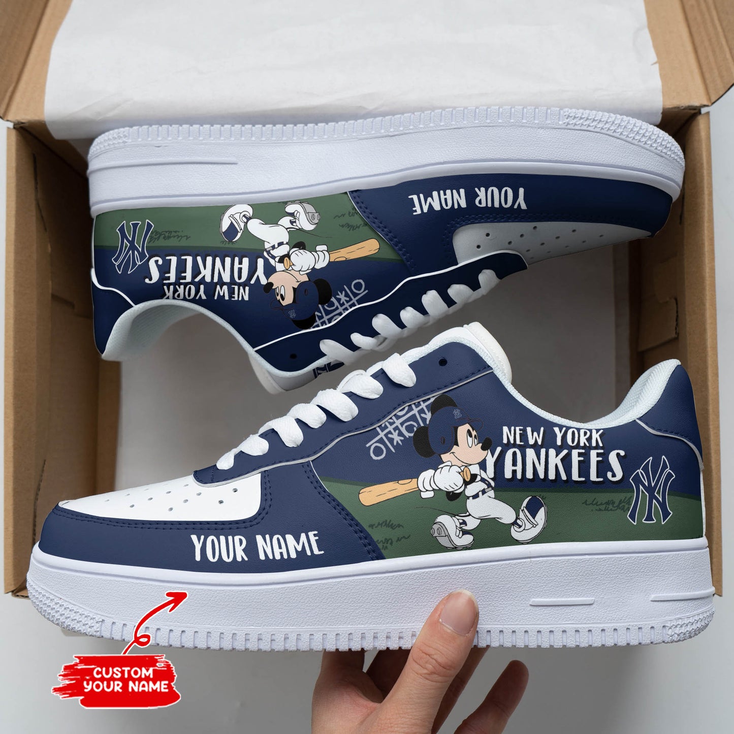 Ideafootwear New York Yankees NFL Air Low-Top Sneakers Shoes For Men And Women