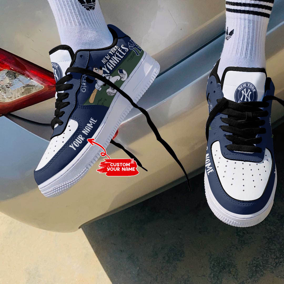Ideafootwear New York Yankees NFL Air Low-Top Sneakers Shoes For Men And Women
