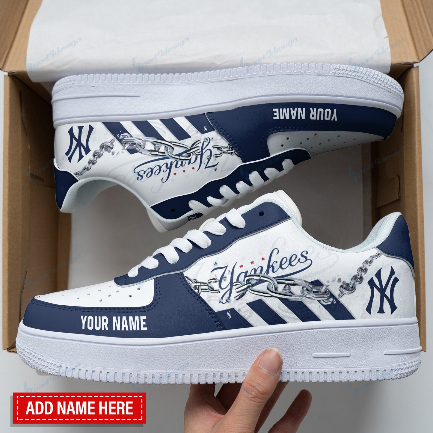 Ideafootwear New York Yankees NFL Air Low-Top Sneakers Shoes For Men And Women