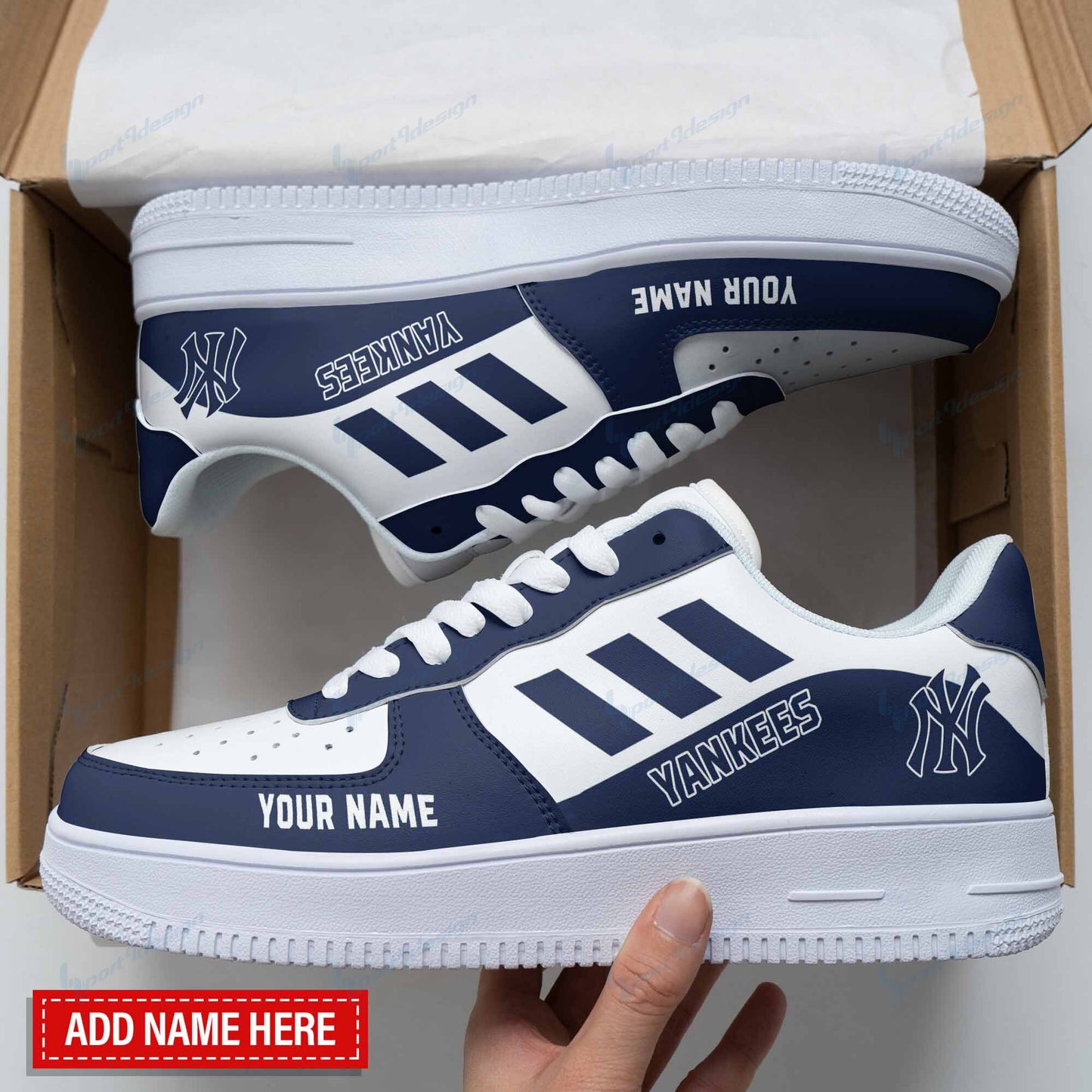 Ideafootwear New York Yankees NFL Air Low-Top Sneakers Shoes For Men And Women