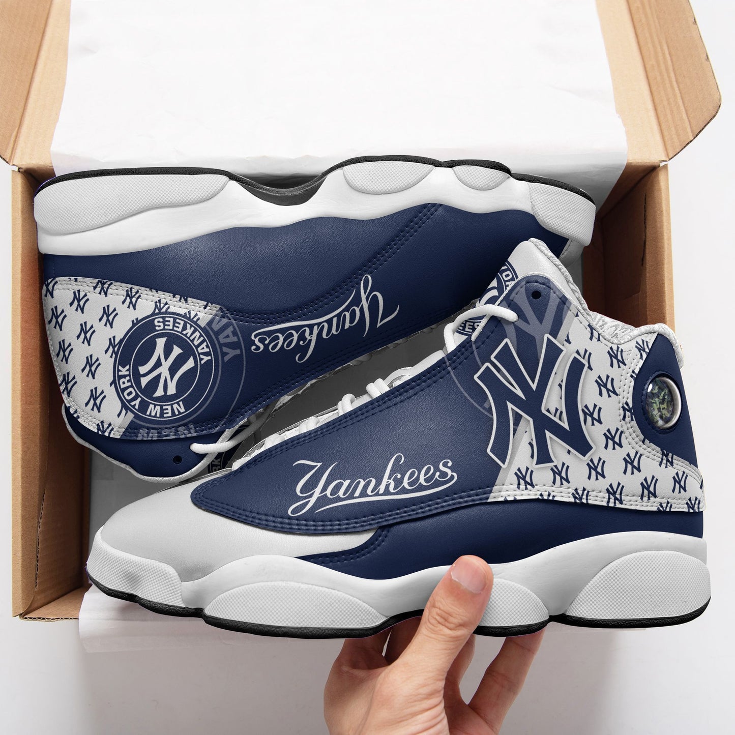 Ideafootwear New York Yankees NFL AJ13 Sneakers Shoes For Men And Women