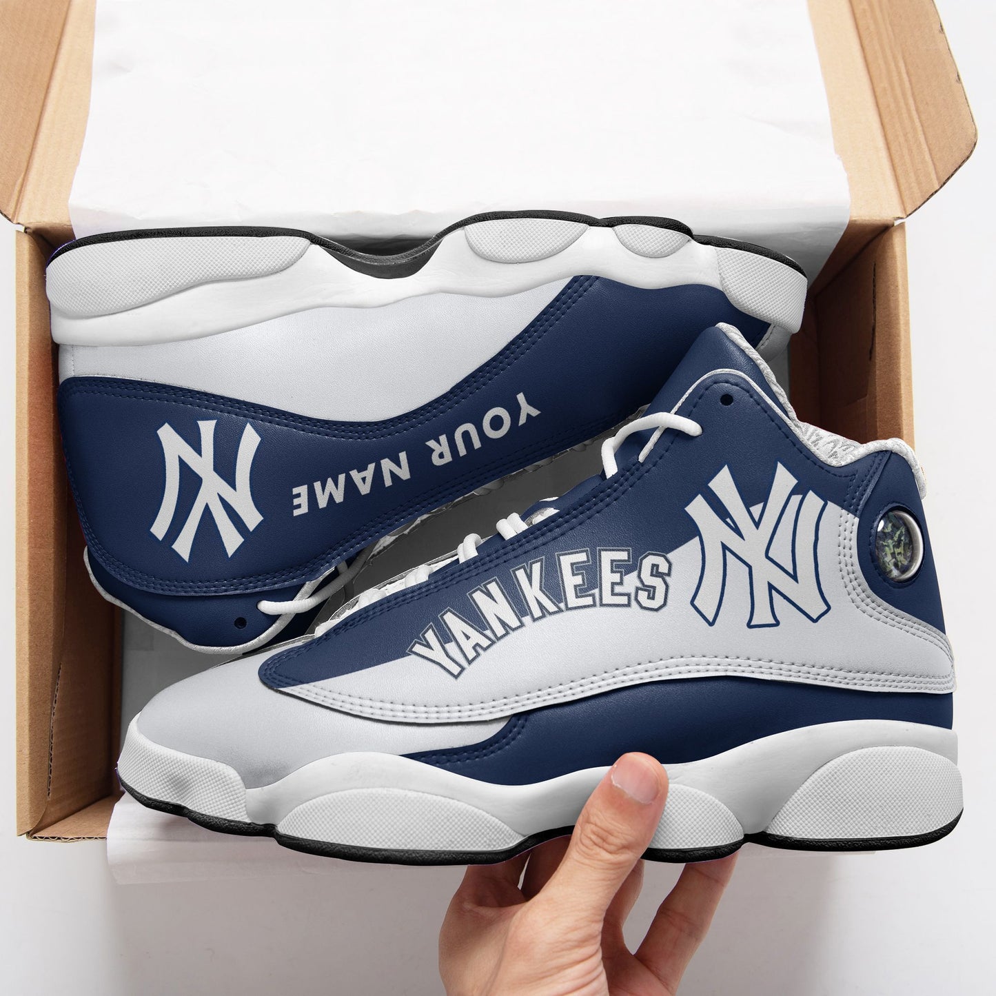 Ideafootwear New York Yankees NFL AJ13 Sneakers Shoes For Men And Women