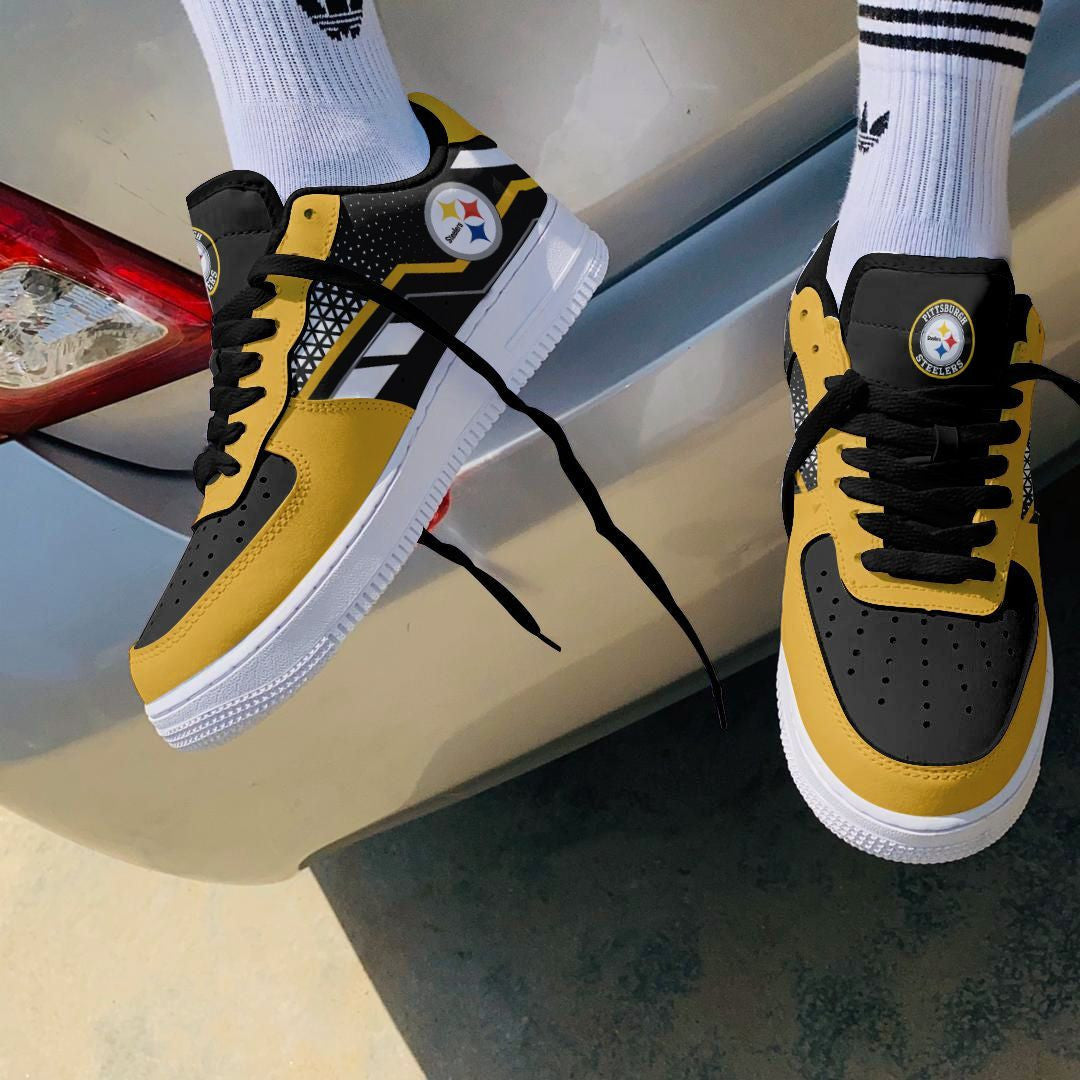 Ideafootwear Pittsburgh Steelers NFL Air Low-Top Sneakers Shoes For Men And Women