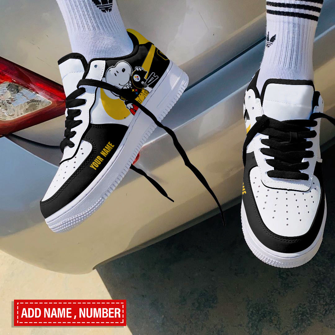 Ideafootwear Pittsburgh Steelers NFL Air Low-Top Sneakers Shoes For Men And Women