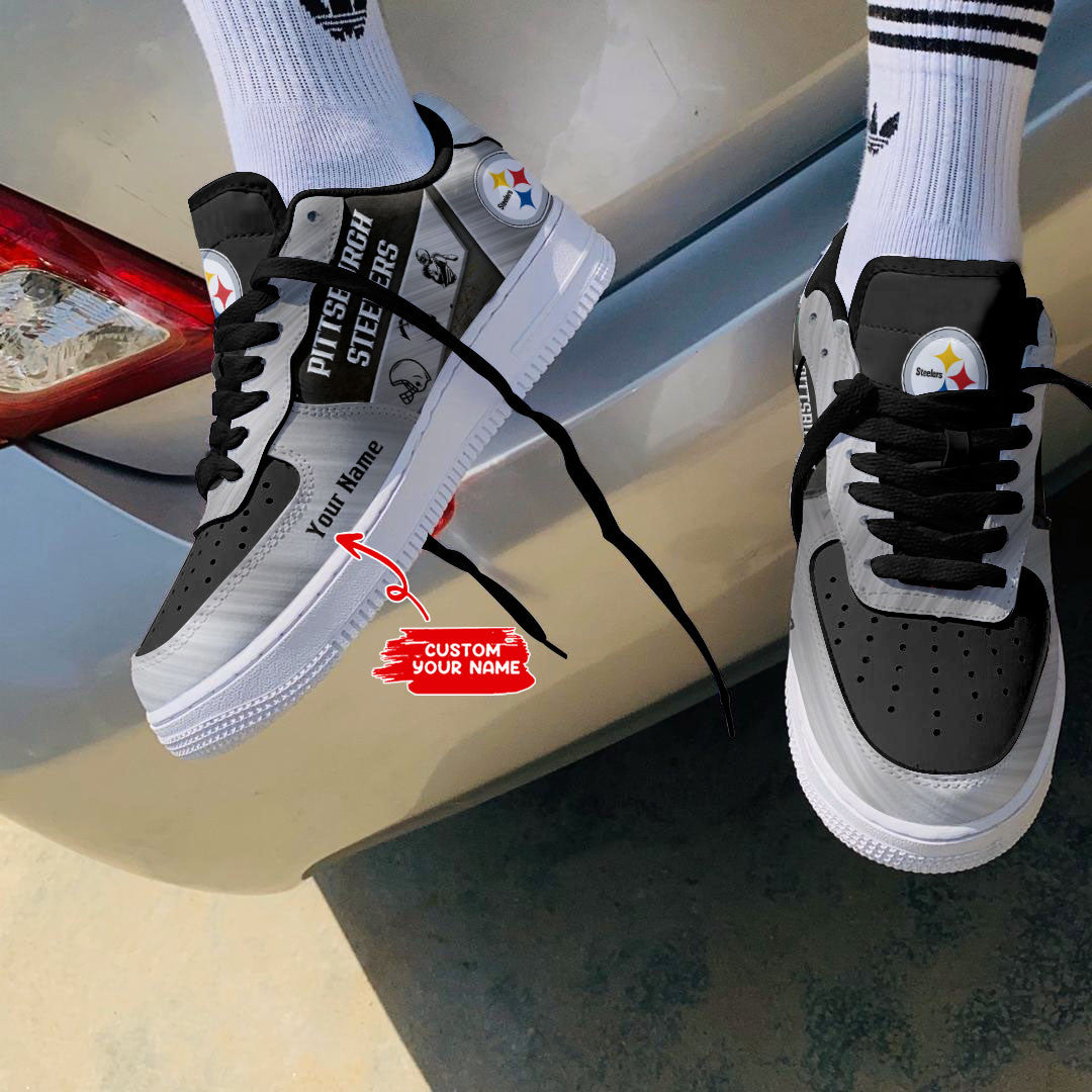 Ideafootwear Pittsburgh Steelers NFL Air Low-Top Sneakers Shoes For Men And Women