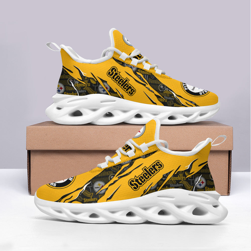 Ideafootwear Pittsburgh Steelers NFL Max Soul Shoes Sneakers For Men And Women