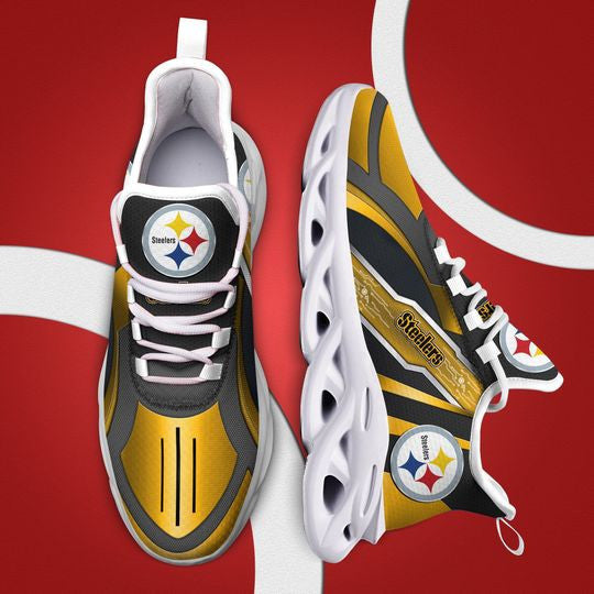 Ideafootwear Pittsburgh Steelers NFL Max Soul Shoes Sneakers For Men And Women