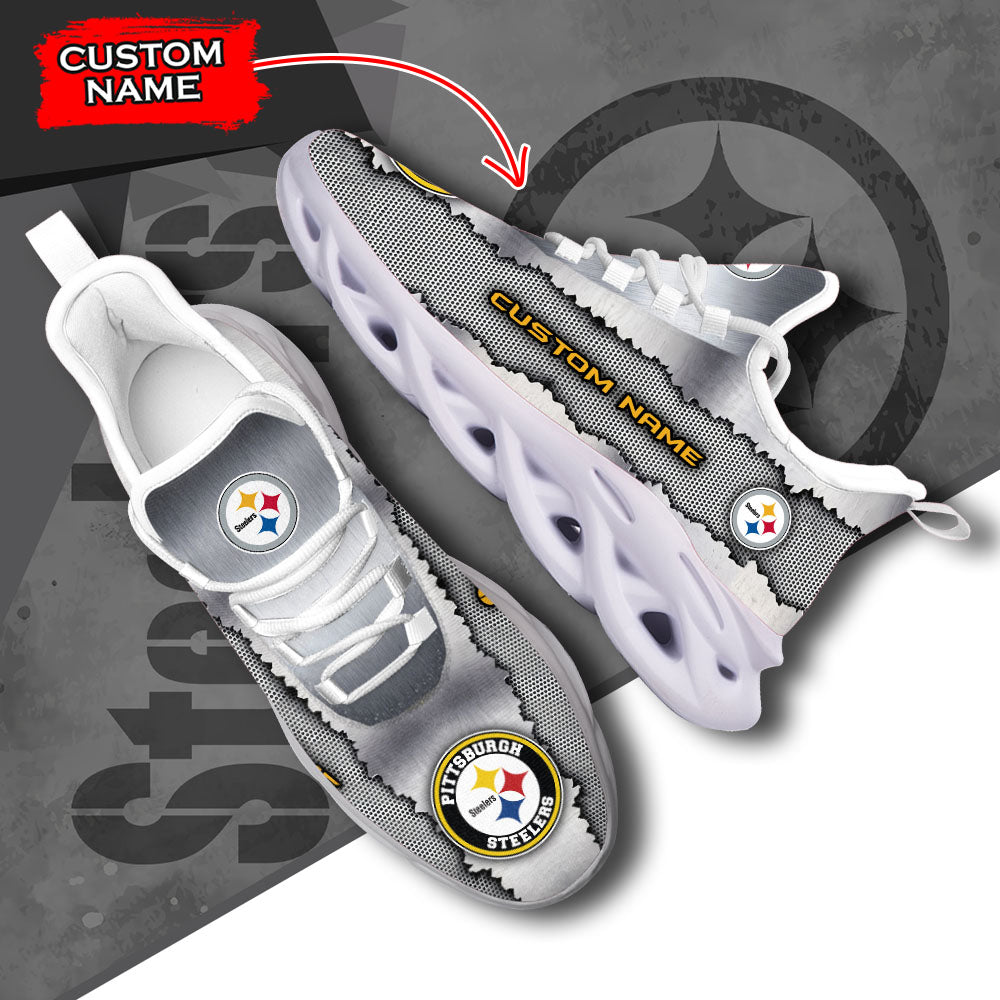 Ideafootwear Pittsburgh Steelers NFL Max Soul Shoes Sneakers For Men And Women