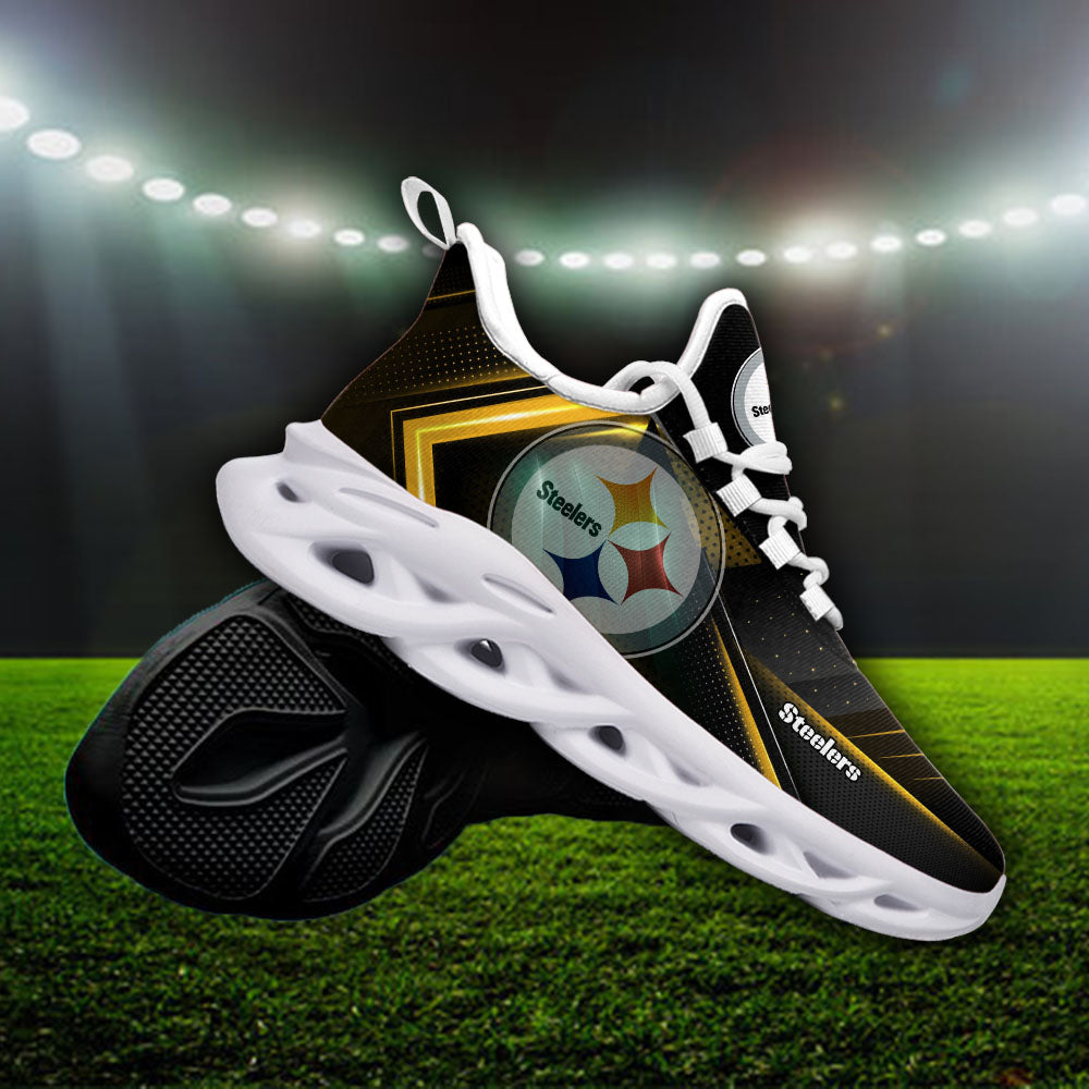Ideafootwear Pittsburgh Steelers NFL Max Soul Shoes Sneakers For Men And Women