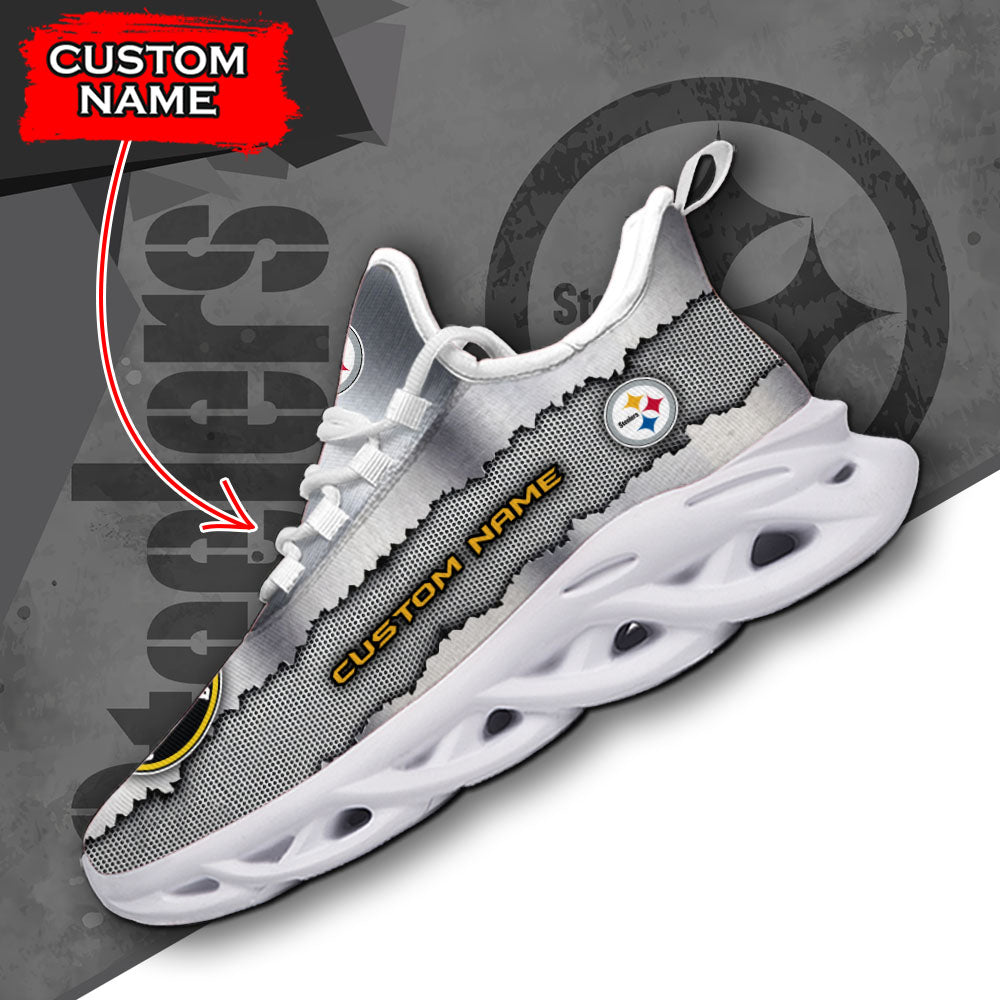 Ideafootwear Pittsburgh Steelers NFL Max Soul Shoes Sneakers For Men And Women