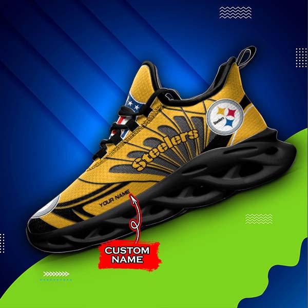 Ideafootwear Pittsburgh Steelers NFL Max Soul Shoes Sneakers For Men And Women