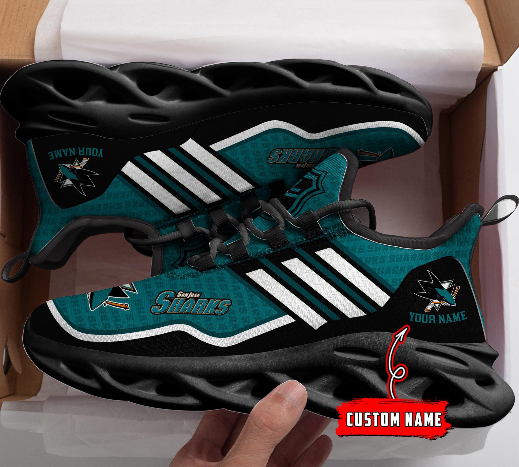 Ideafootwear San Jose Sharks Max Soul Shoes Sneakers For Men And Women