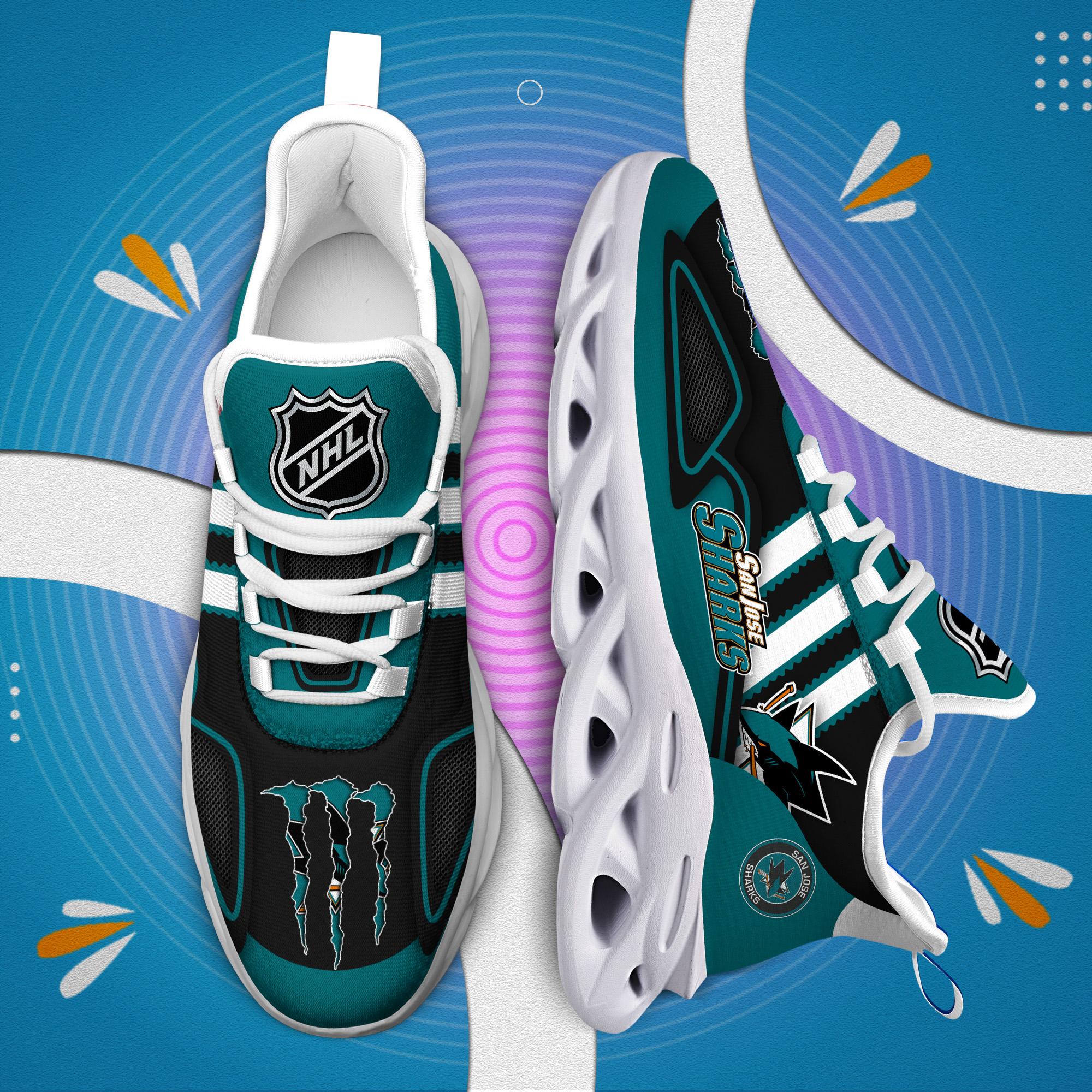 Ideafootwear San Jose Sharks Max Soul Shoes Sneakers For Men And Women