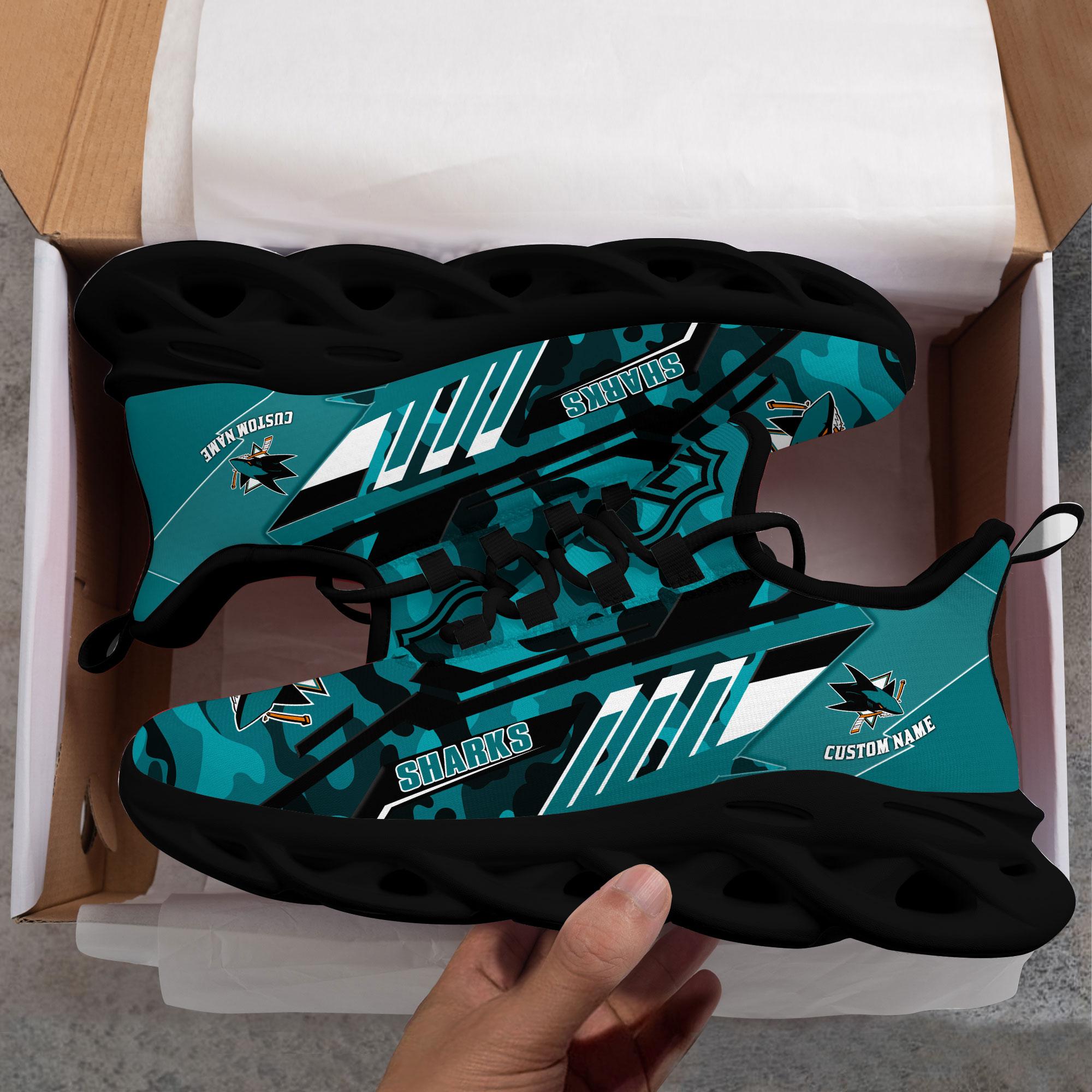 Ideafootwear San Jose Sharks Max Soul Shoes Sneakers For Men And Women