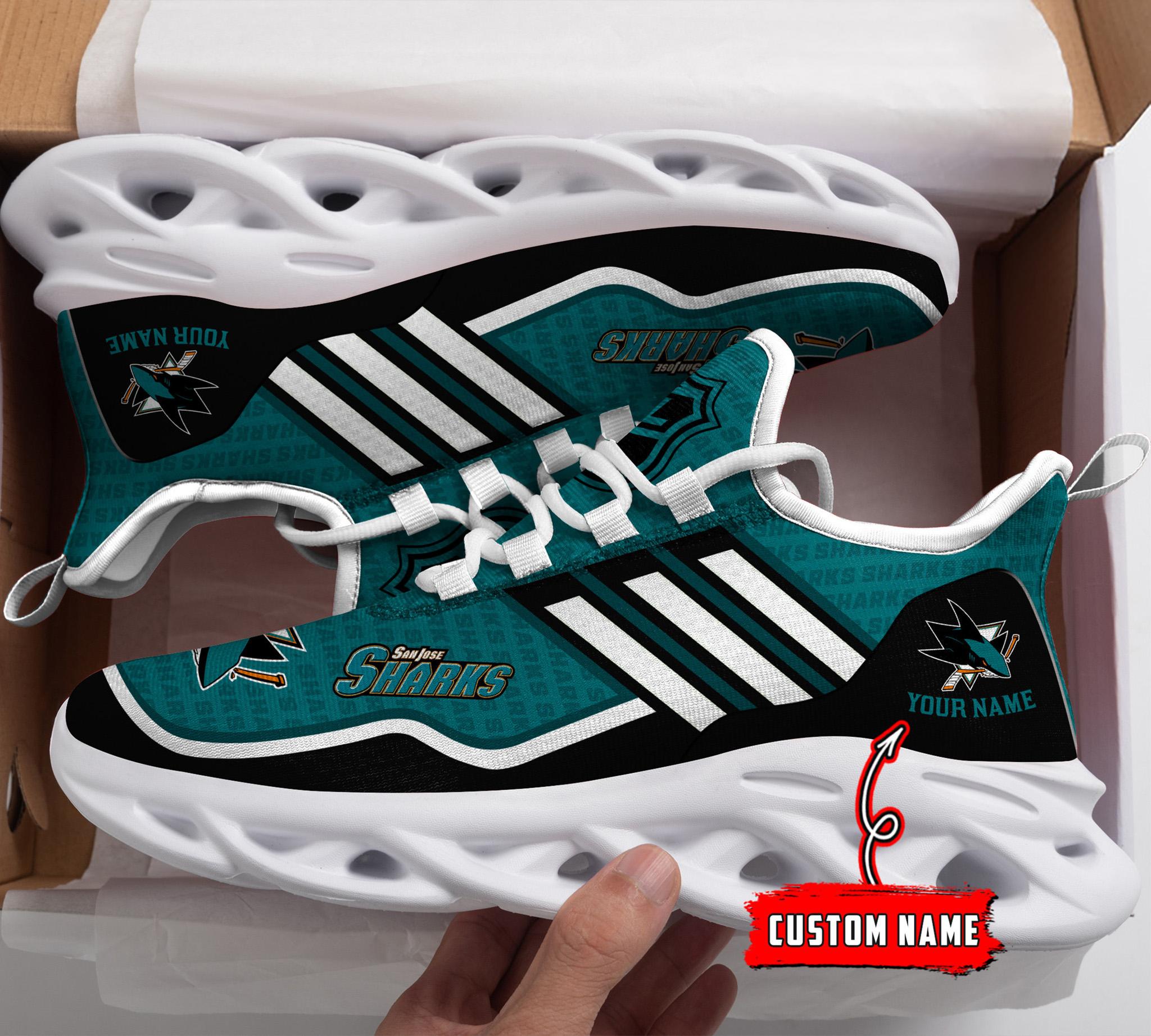 Ideafootwear San Jose Sharks Max Soul Shoes Sneakers For Men And Women