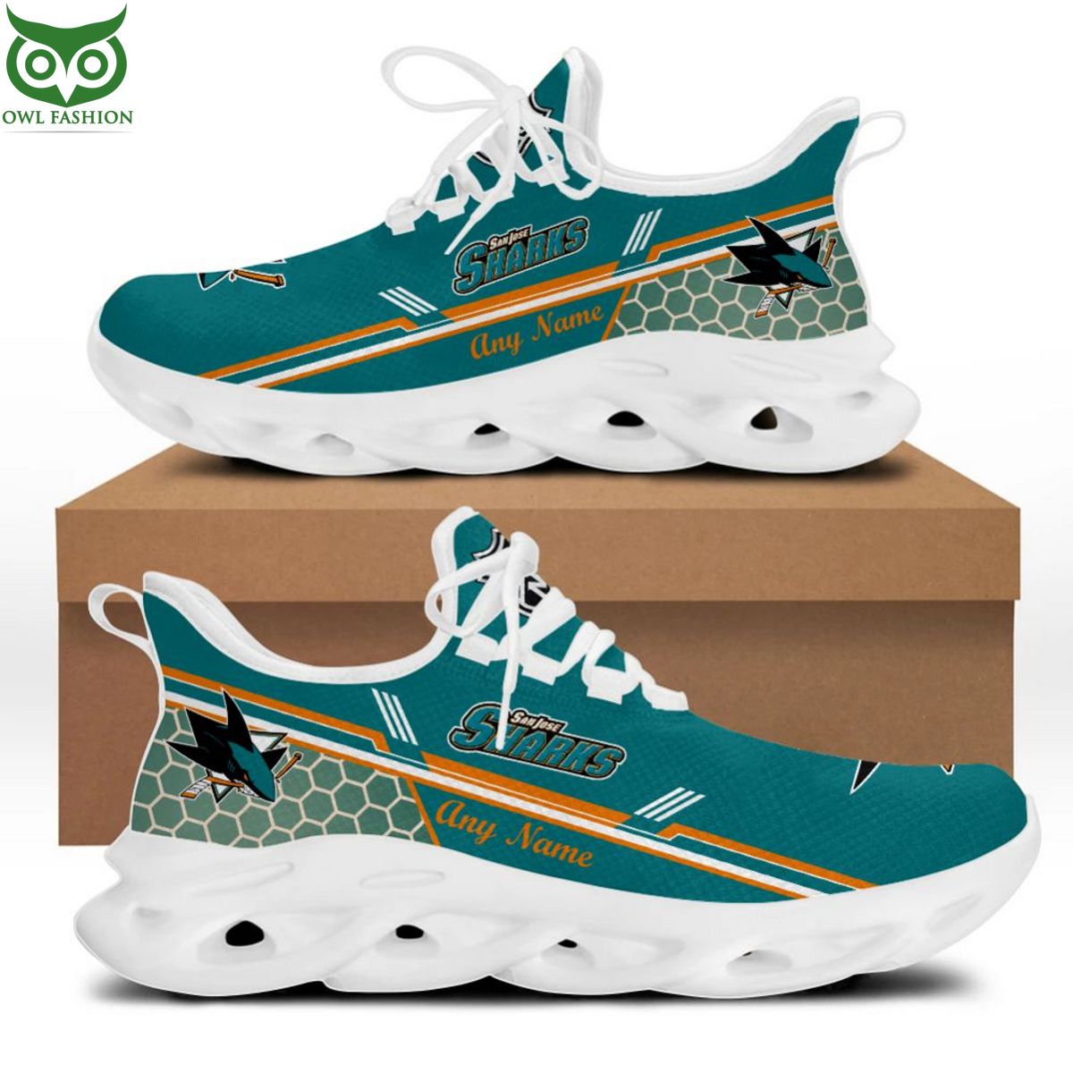 Ideafootwear San Jose Sharks Max Soul Shoes Sneakers For Men And Women