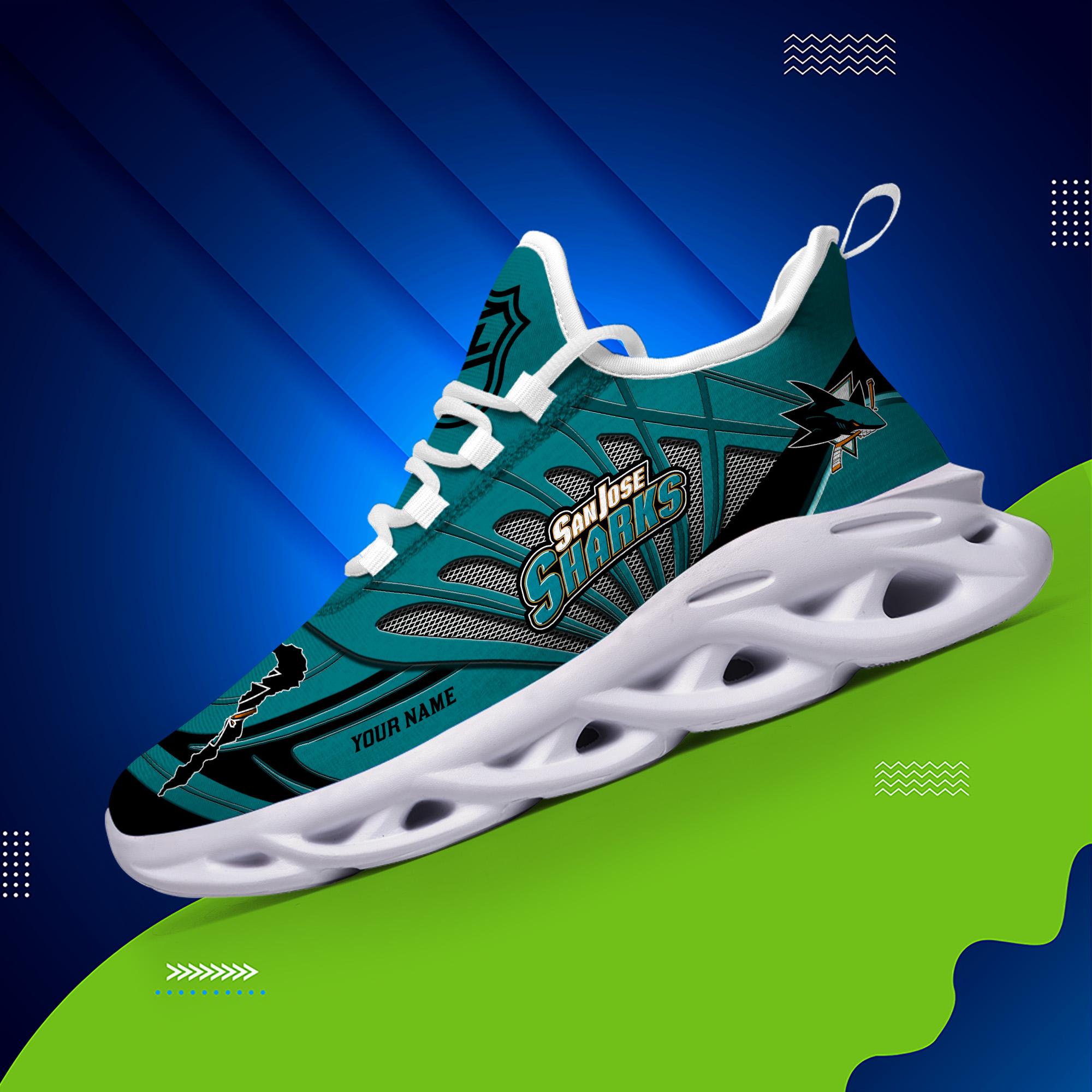 Ideafootwear San Jose Sharks Max Soul Shoes Sneakers For Men And Women