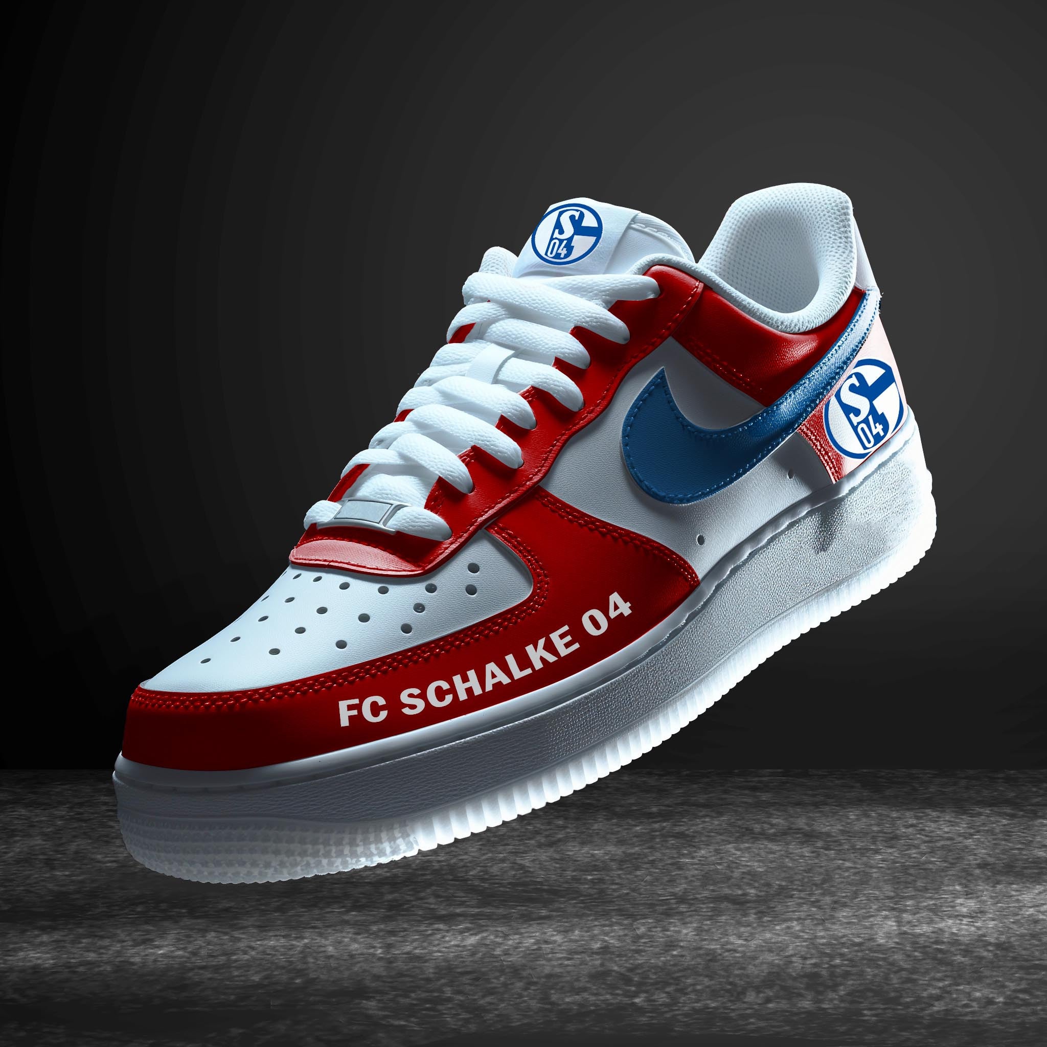 Ideafootwear Schalke 04 Bundesliga Air Low-Top Sneakers Shoes For Men And Women