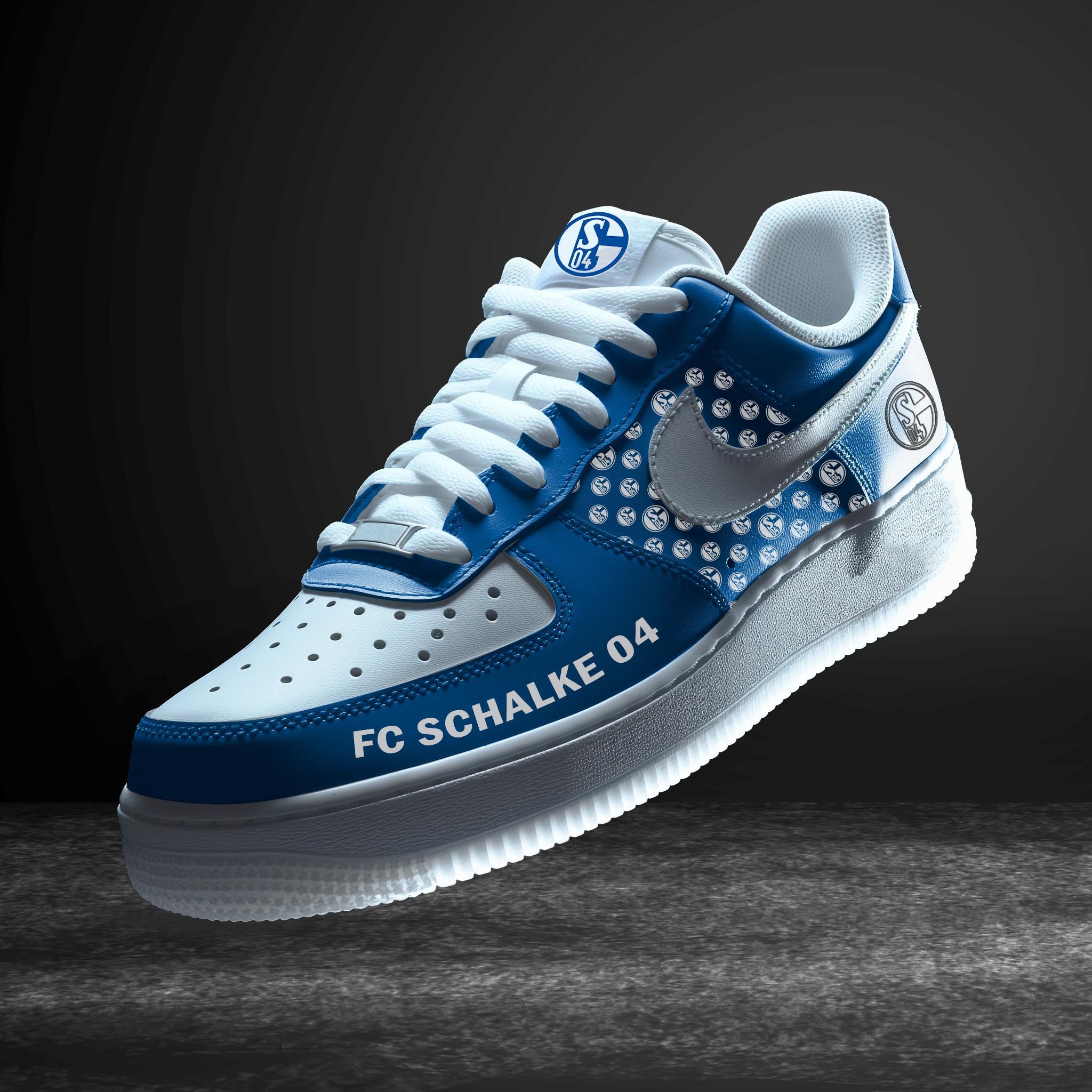 Ideafootwear Schalke 04 Bundesliga Air Low-Top Sneakers Shoes For Men And Women