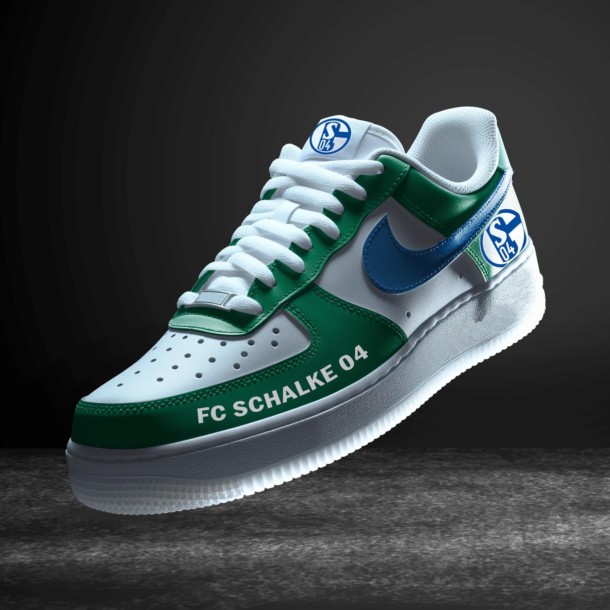 Ideafootwear Schalke 04 Bundesliga Air Low-Top Sneakers Shoes For Men And Women