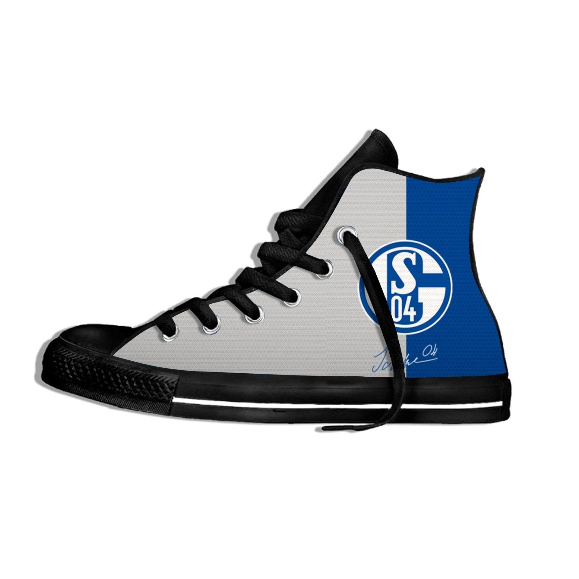Ideafootwear Schalke High Top Canvas Sneakers Shoes For Men And Women