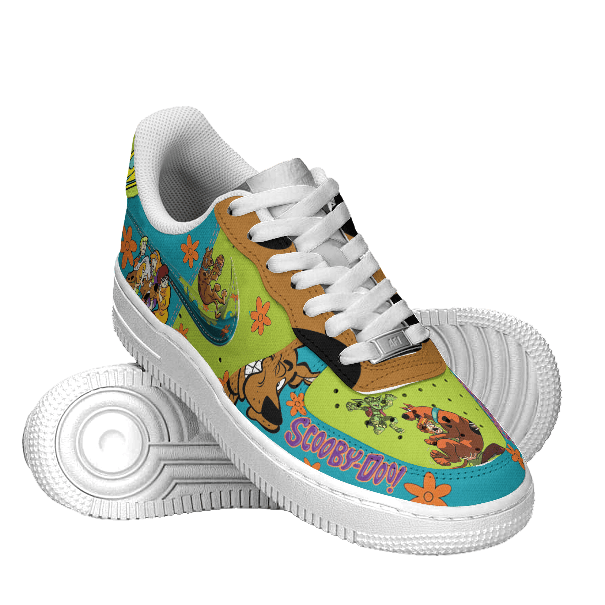 Ideafootwear Scooby-Doo Air Low-Top Sneakers Shoes For Men And Women