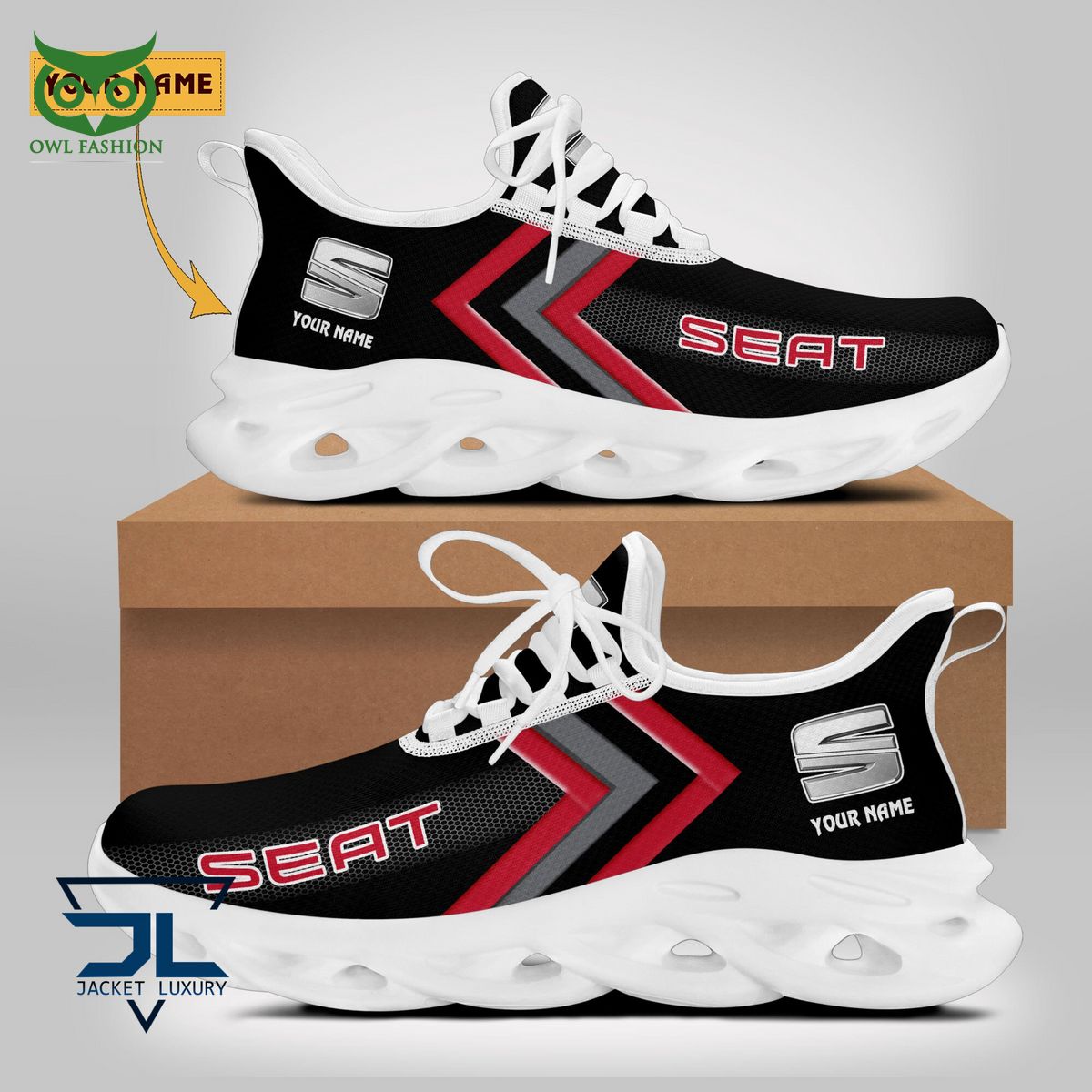 Ideafootwear SEAT Automobile Max Soul Shoes Sneakers For Men And Women