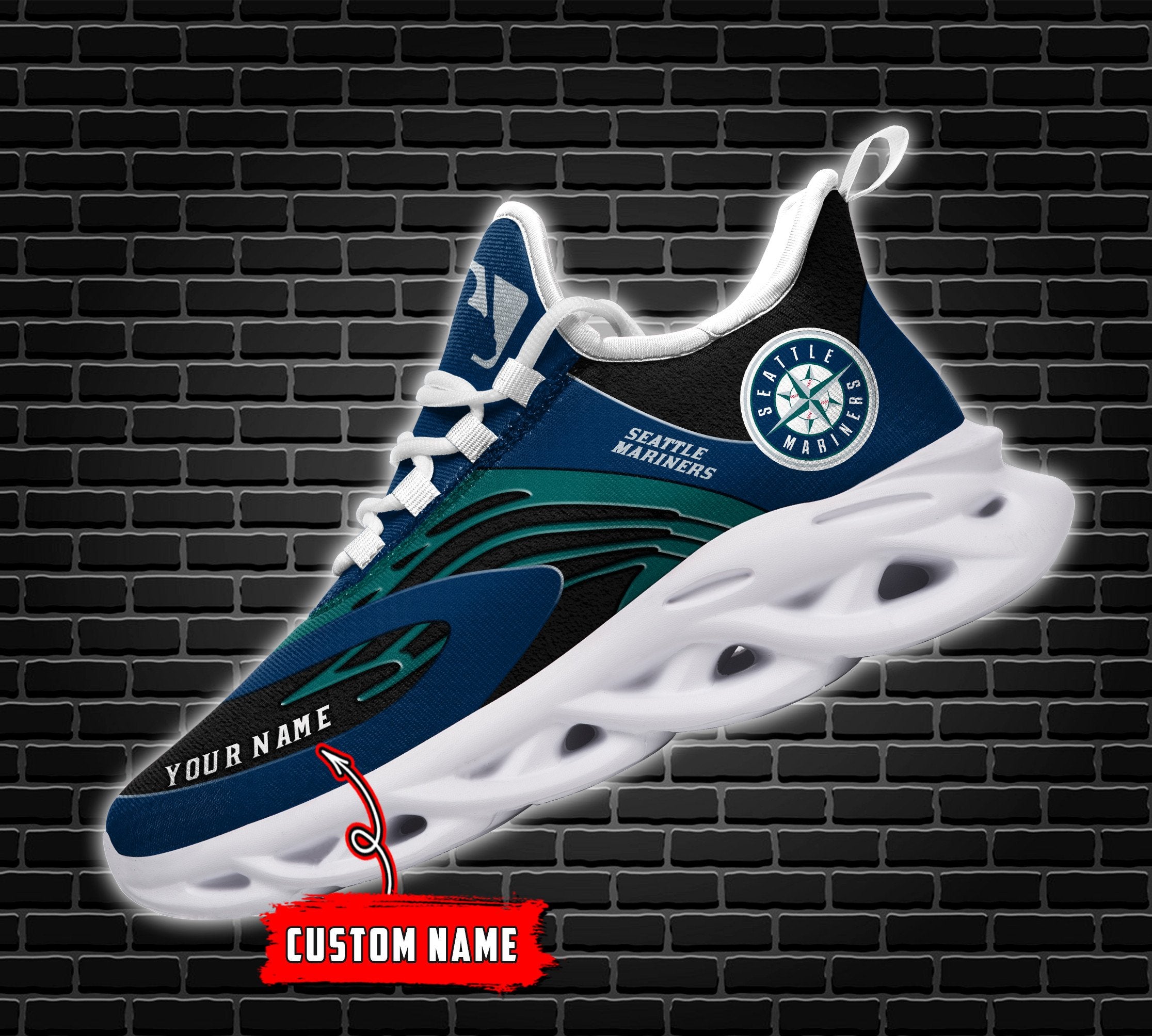Ideafootwear Seattle Mariners Max Soul Shoes Sneakers For Men And Women