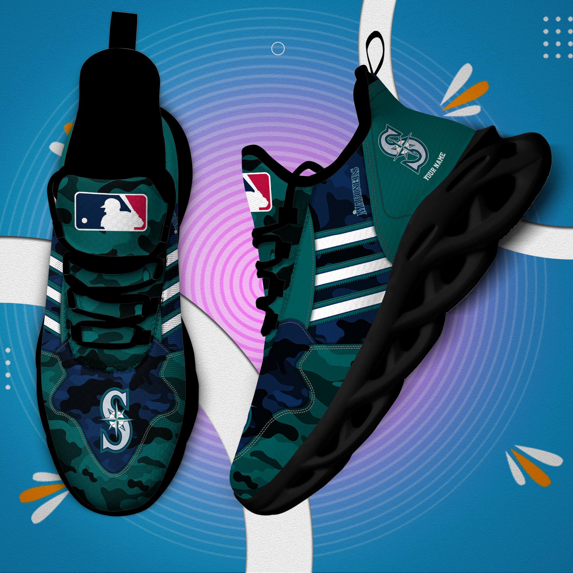 Ideafootwear Seattle Mariners Max Soul Shoes Sneakers For Men And Women
