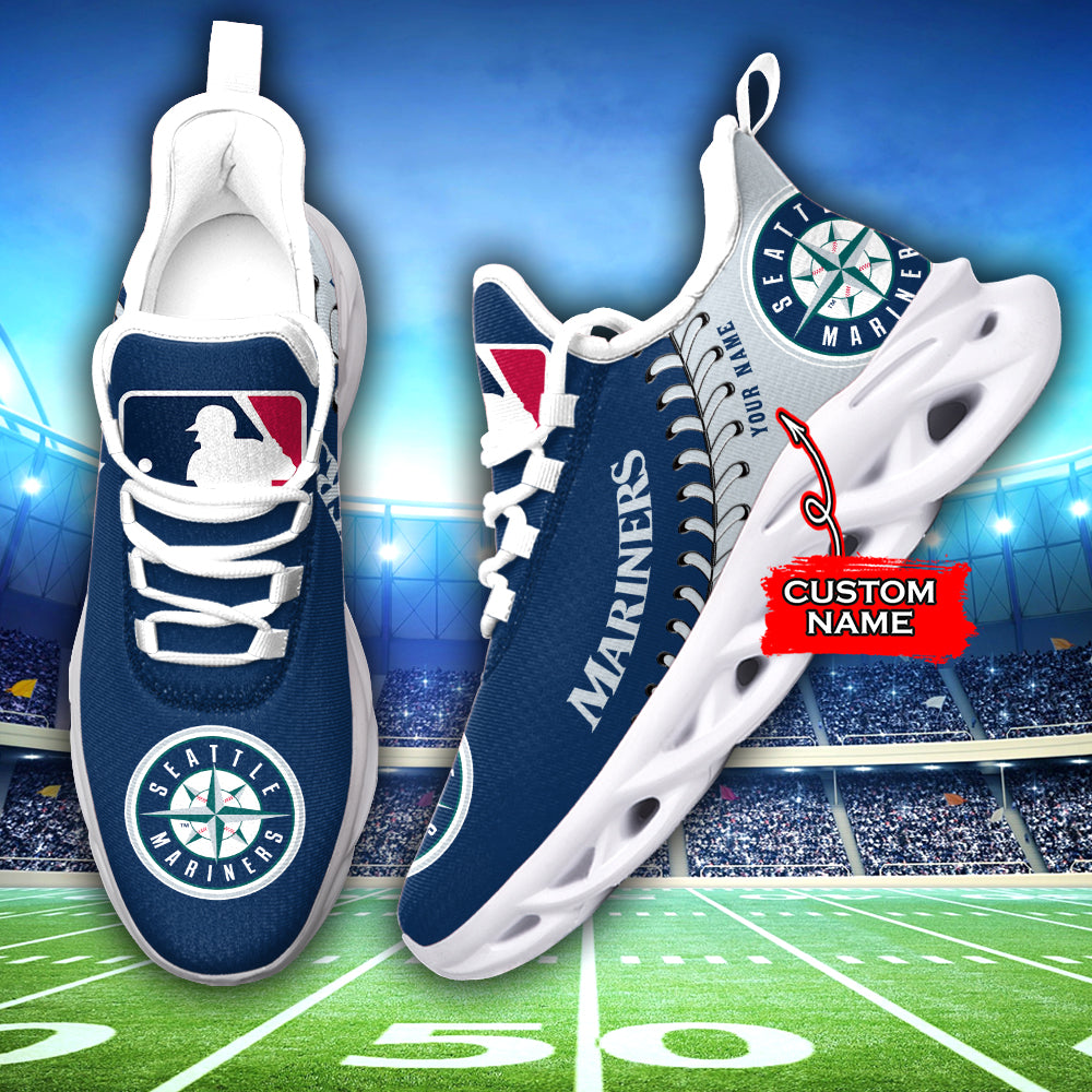 Ideafootwear Seattle Mariners MLB Max Soul Shoes Sneakers For Men And Women