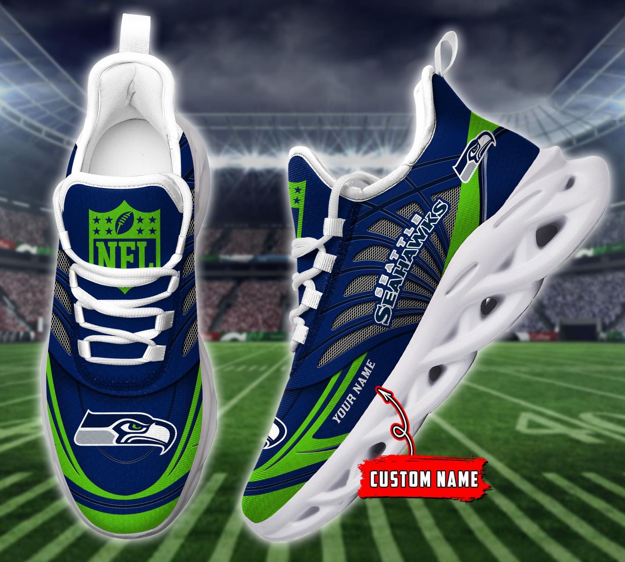 Ideafootwear Seattle Seahawks Max Soul Shoes Sneakers For Men And Women