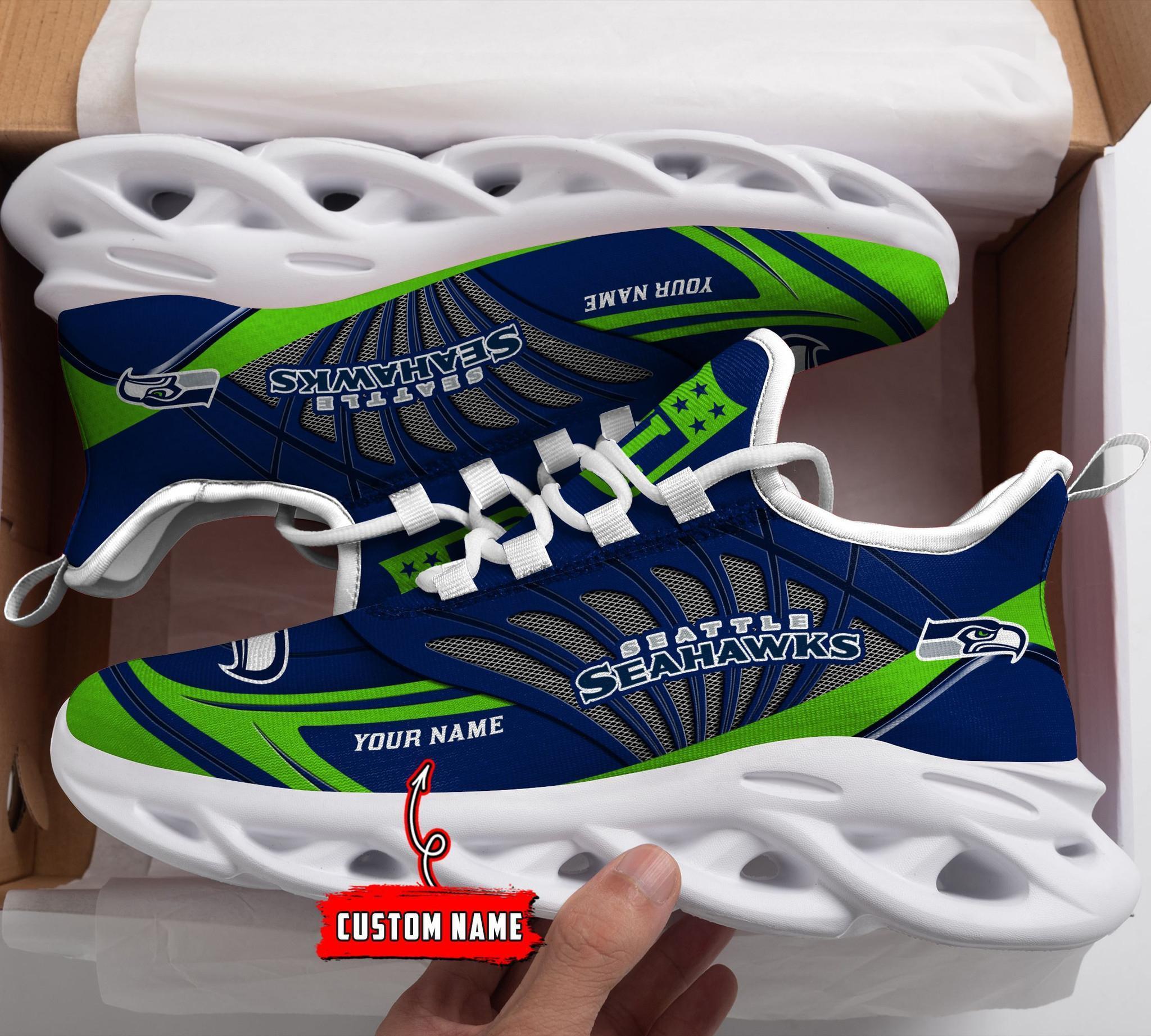 Ideafootwear Seattle Seahawks Max Soul Shoes Sneakers For Men And Women