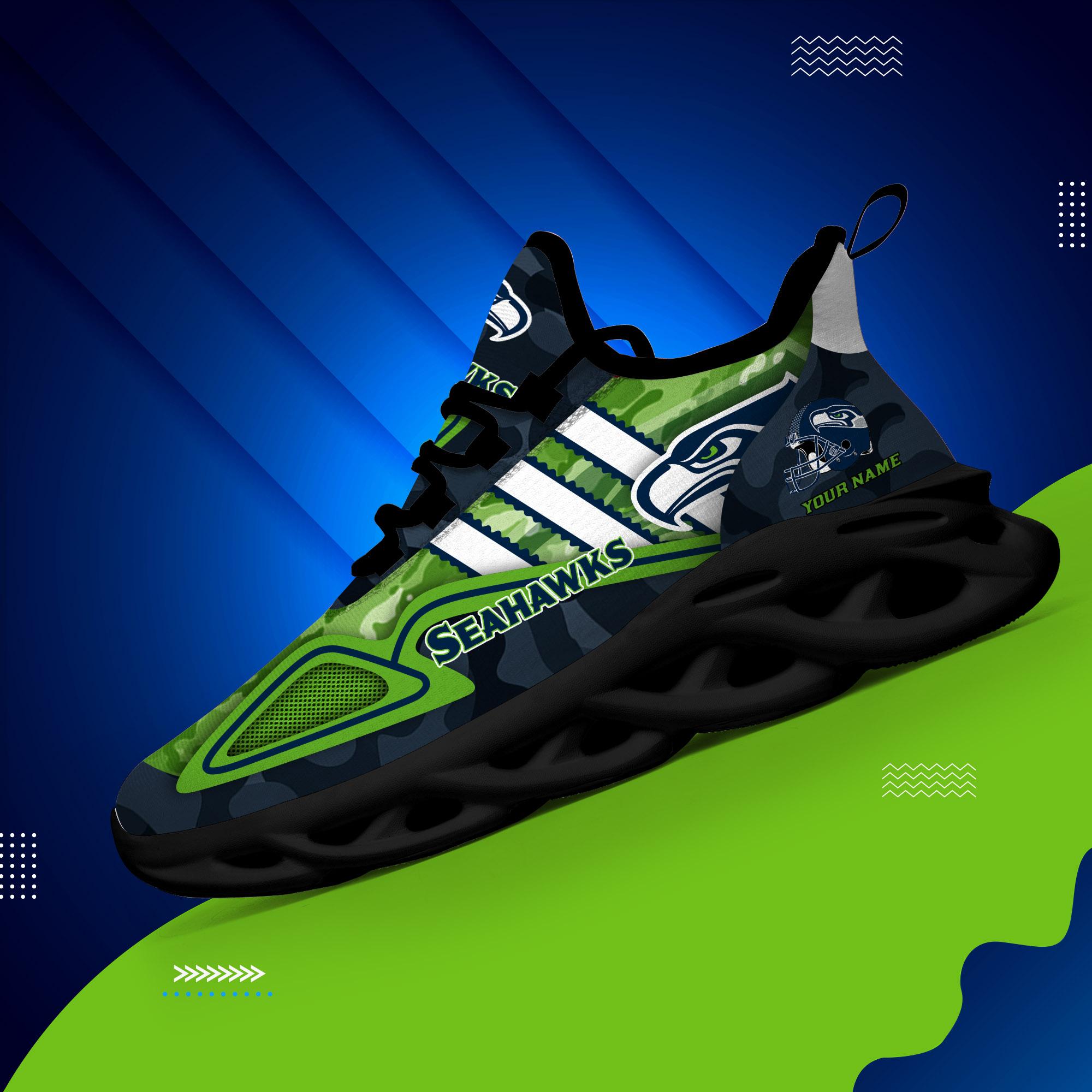 Ideafootwear Seattle Seahawks Max Soul Shoes Sneakers For Men And Women