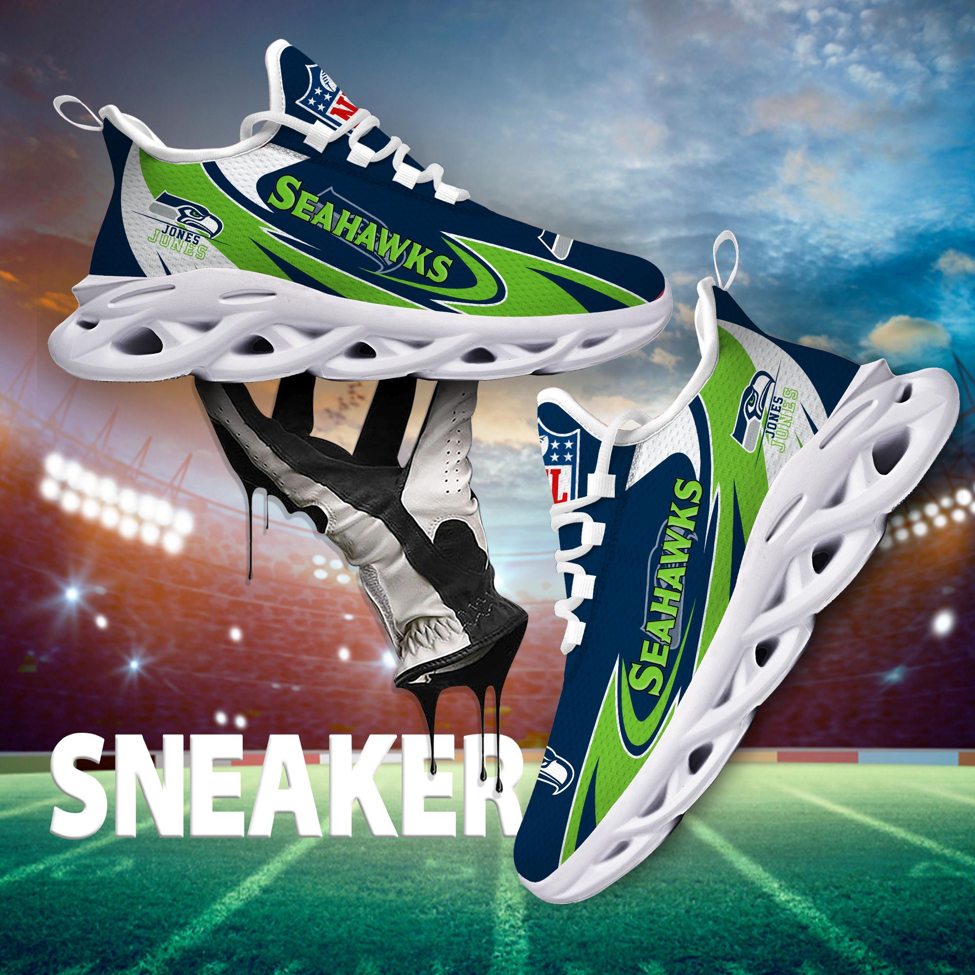 Ideafootwear Seattle Seahawks Max Soul Shoes Sneakers For Men And Women