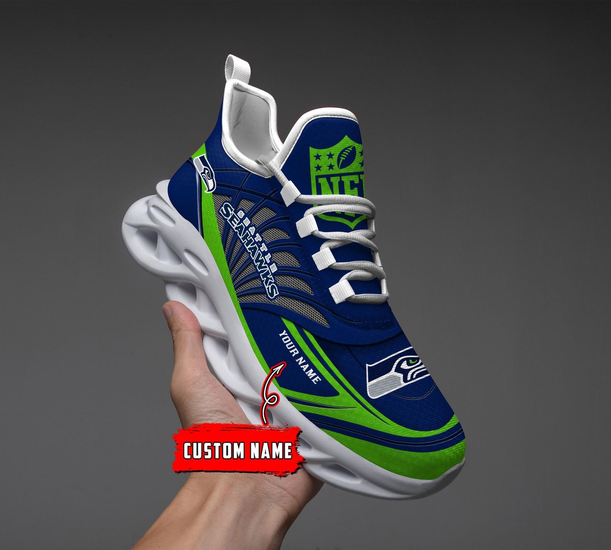 Ideafootwear Seattle Seahawks Max Soul Shoes Sneakers For Men And Women