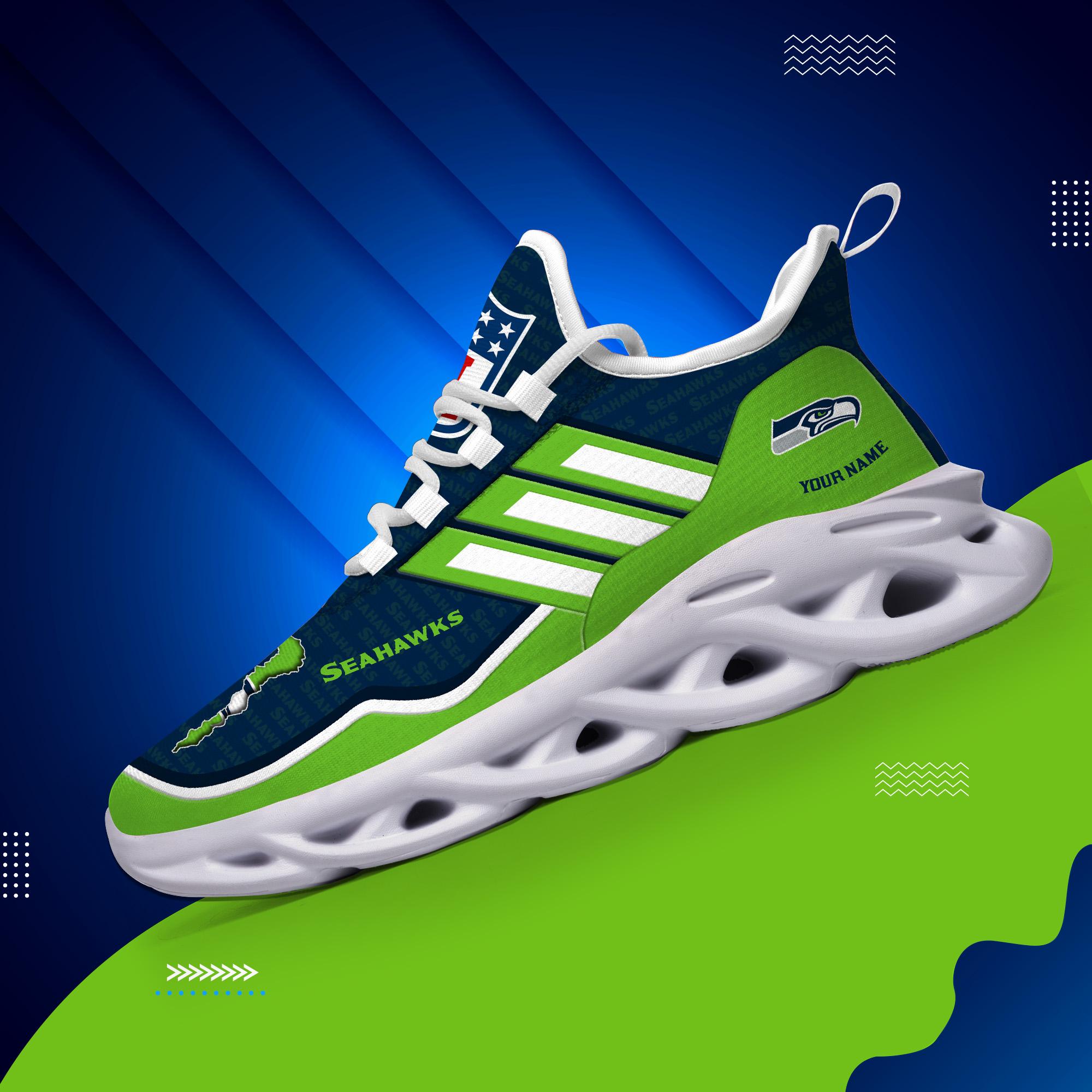 Ideafootwear Seattle Seahawks Max Soul Shoes Sneakers For Men And Women